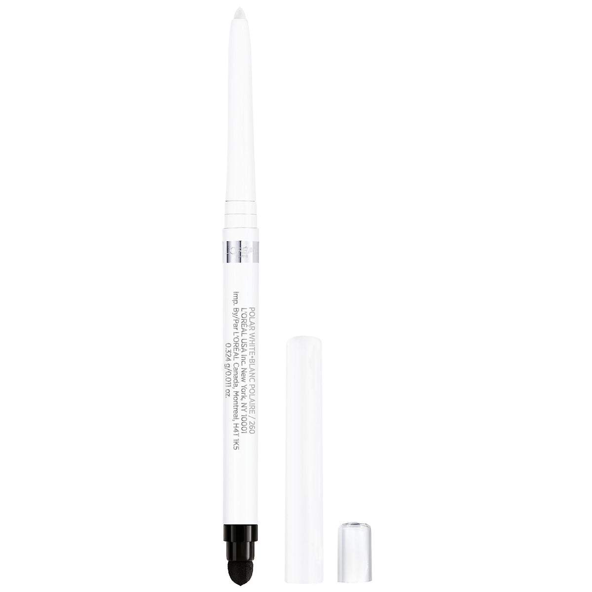 Maybelline Crayon Gel Longue Tenue Blanc Polaire, trait net et durable.