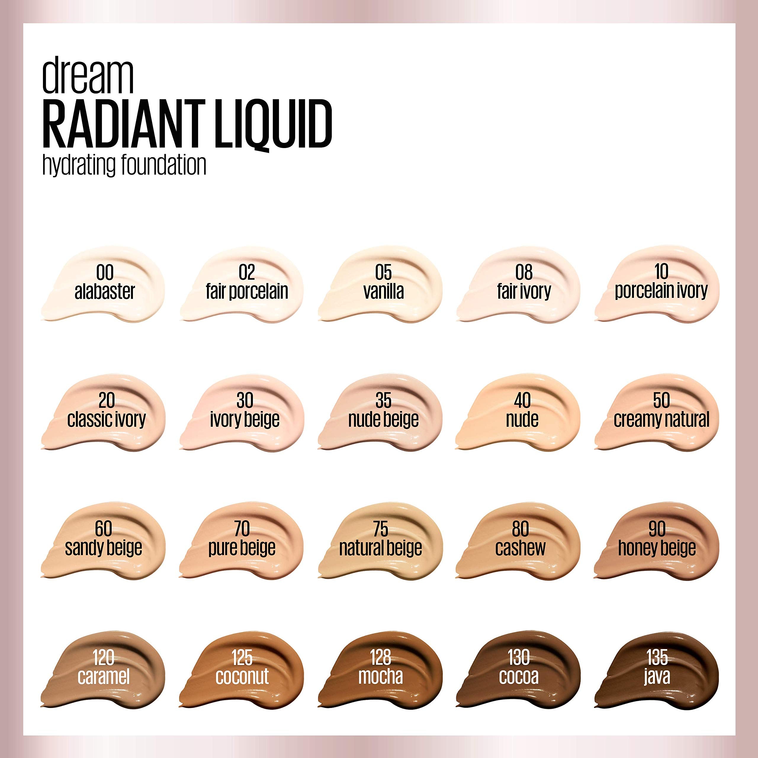 Maybelline Dream Radiant – fini naturel et texture légère qui s’adapte au teint.