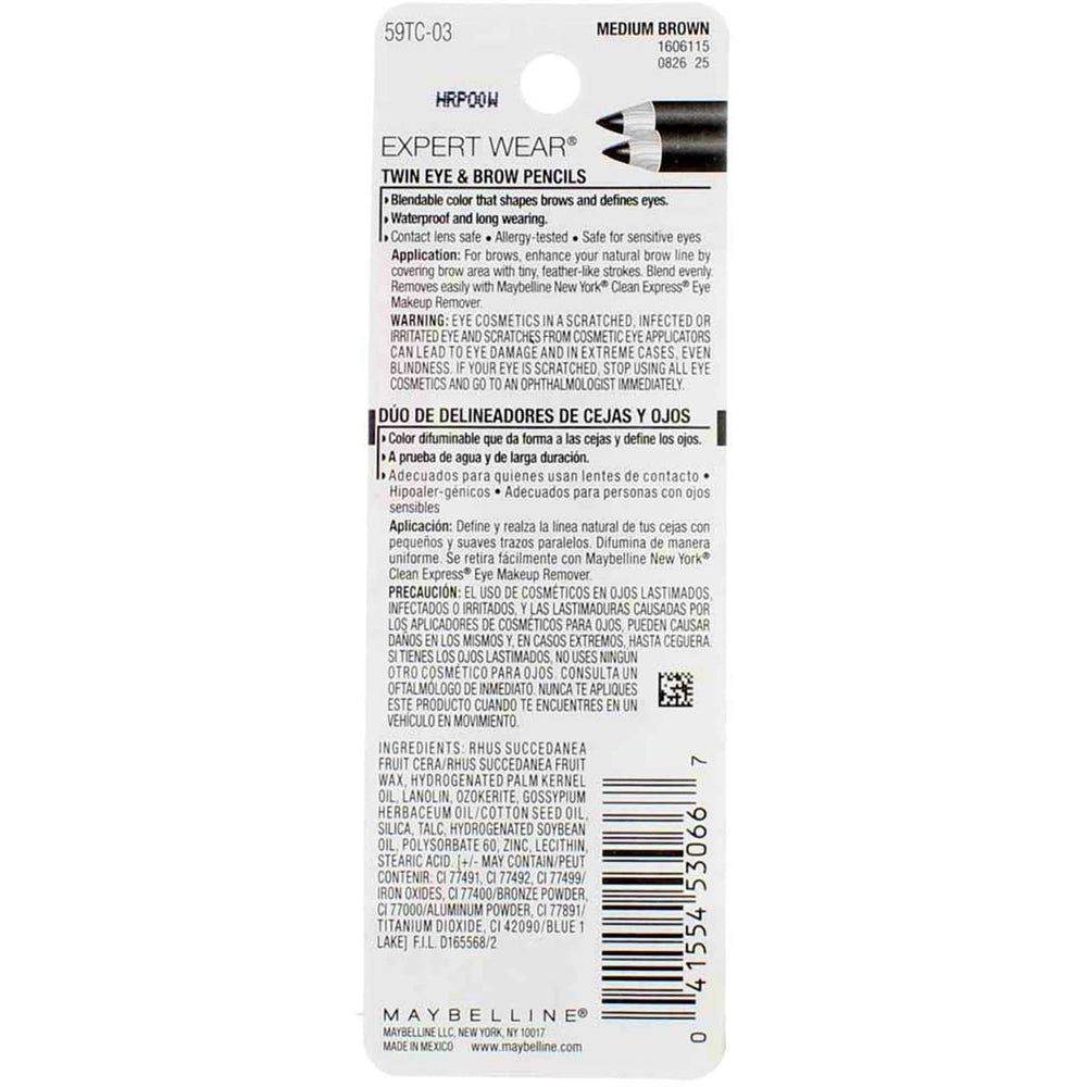 Maybelline Expert Eyes précision pour sourcils et yeux, look net.
