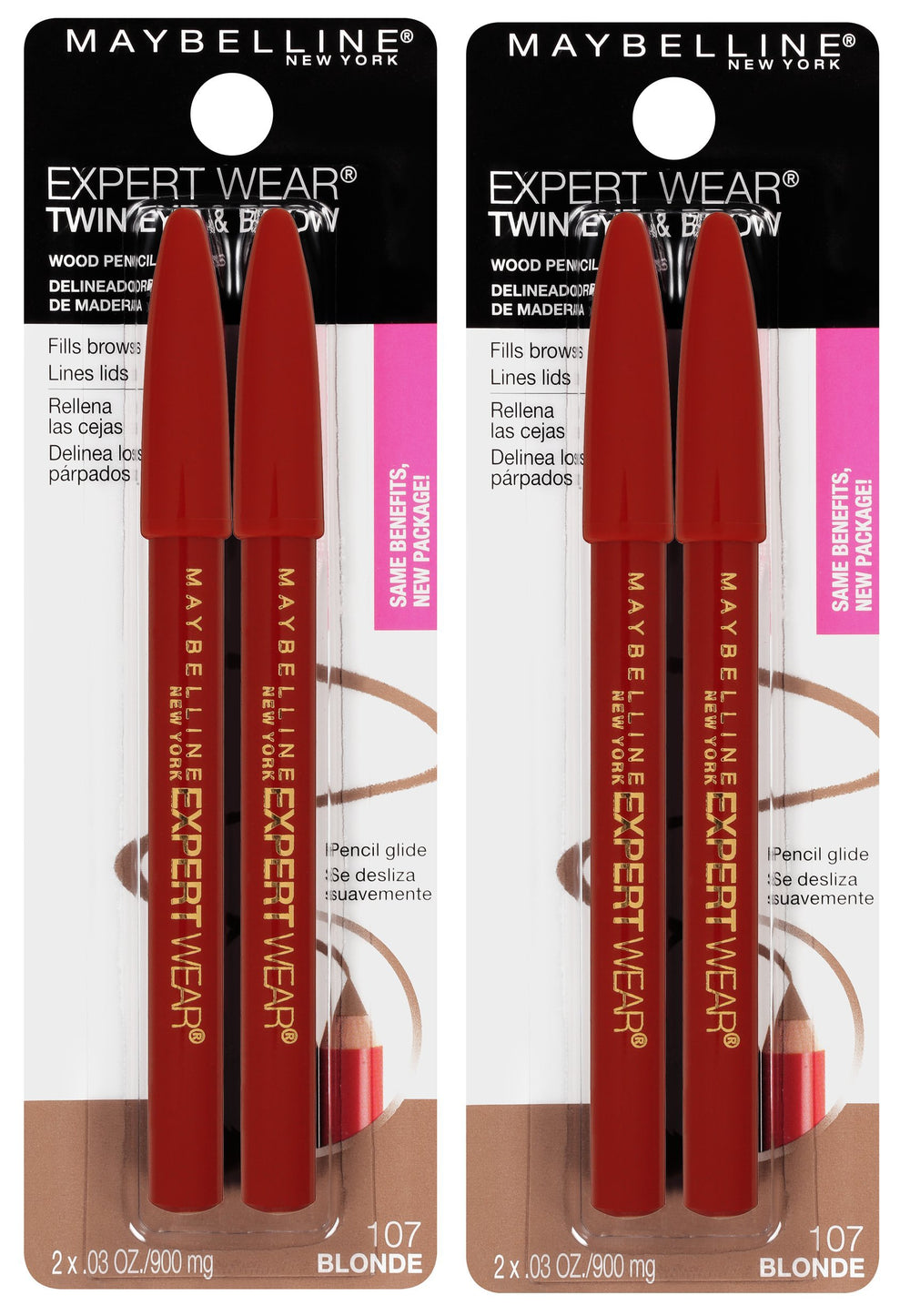 Maybelline Expert Wear double crayon sourcils et yeux Blonde, définition longue tenue