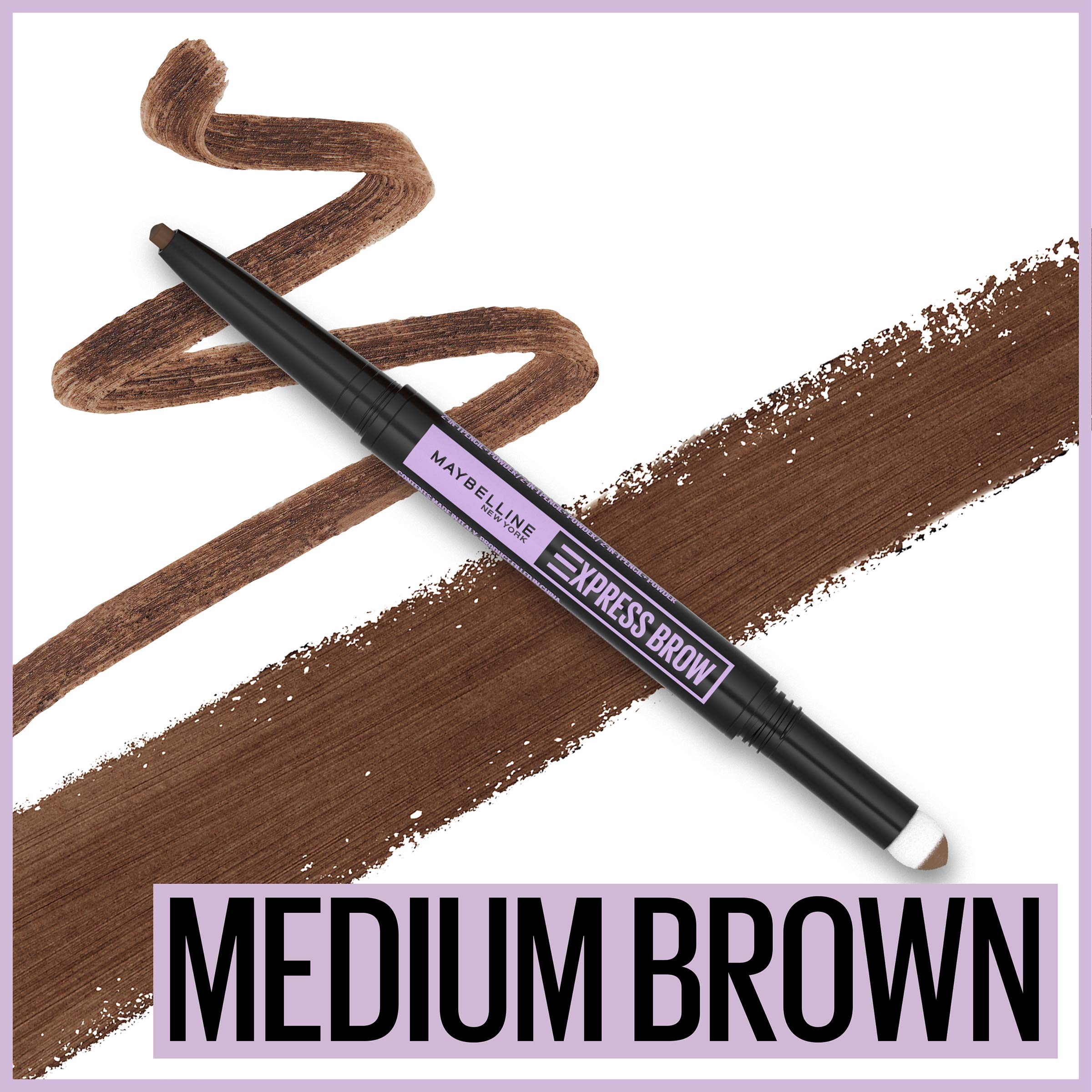 MAYBELLINE Express Brow, éponge poudre pour remplir et lisser les sourcils.