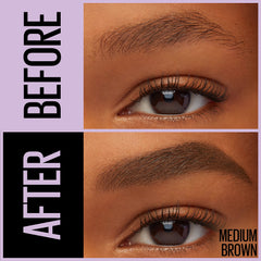 MAYBELLINE Express Brow, définition rapide grâce au duo crayon et poudre.