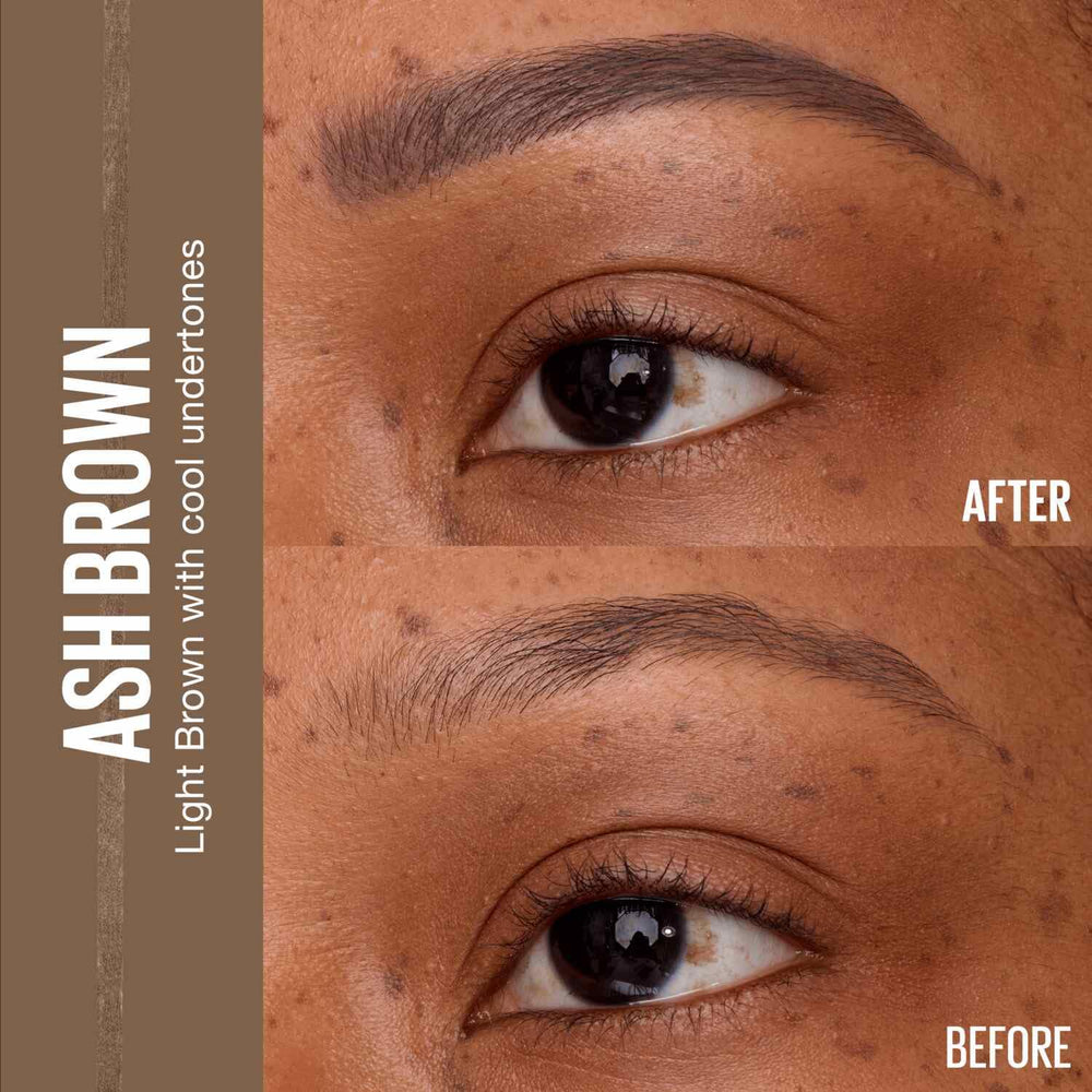 Maybelline Express Brow Ultra Slim : traces fines imitant les poils pour un rendu réaliste.