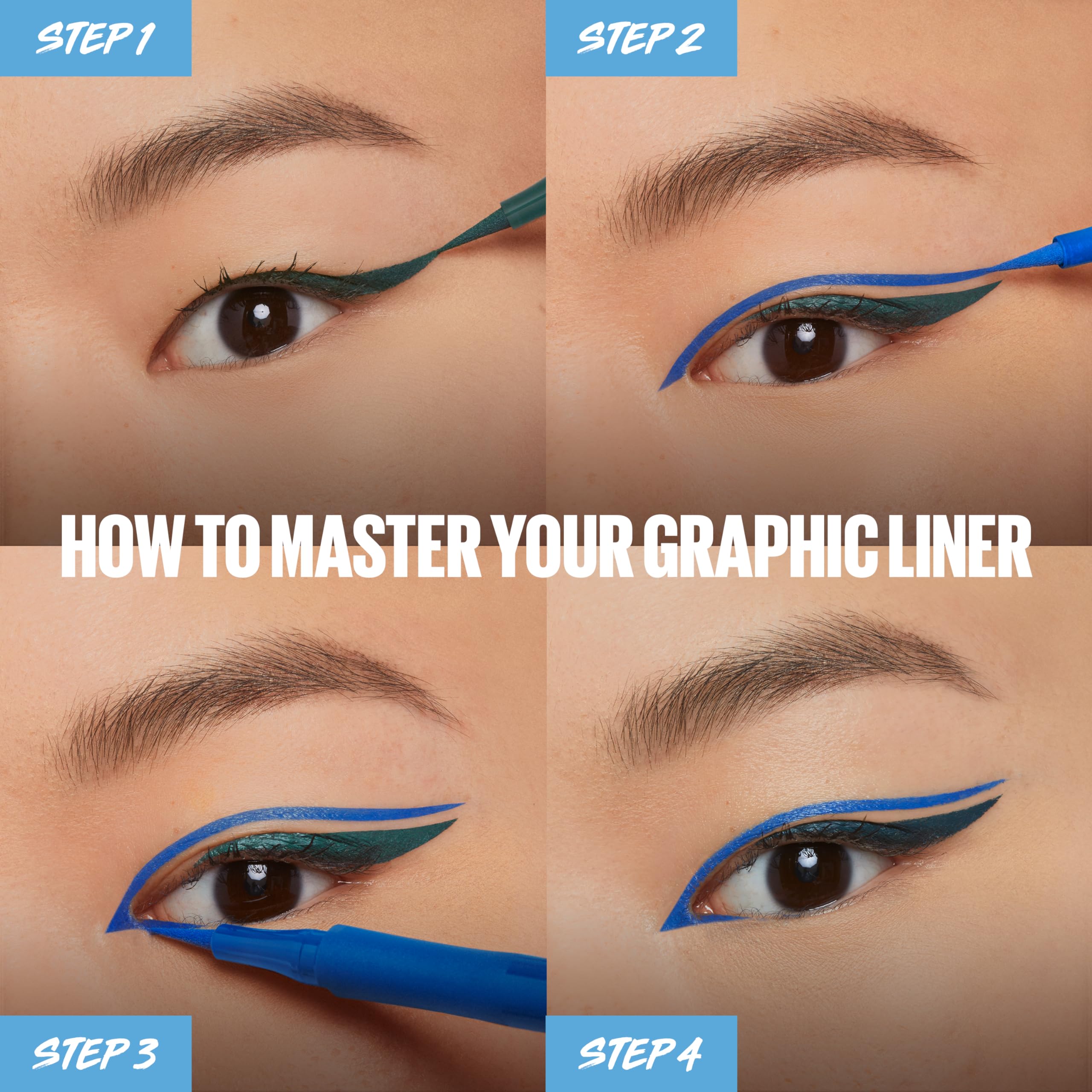 MAYBELLINE Eyestudio Master Precise, teinte noir satin pour un éclat léger.