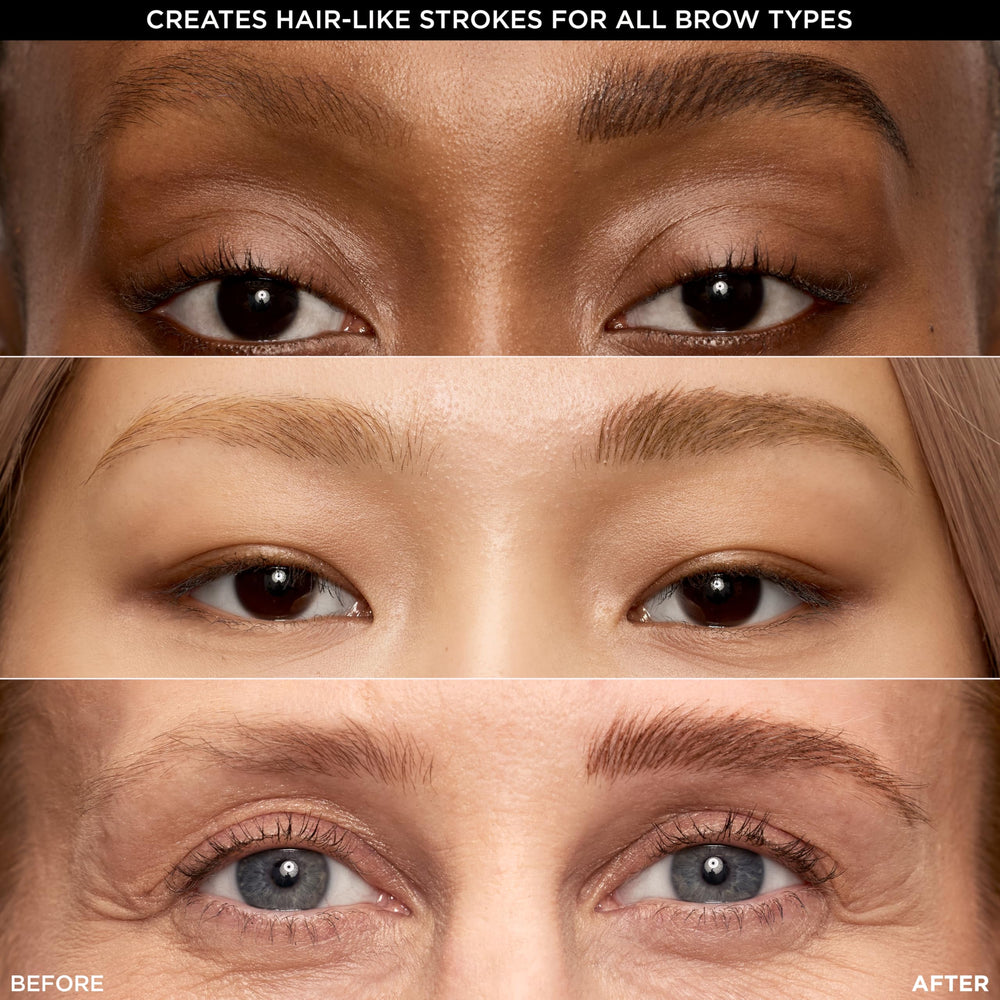 Maybelline Faux Brow fini naturel sans surcharge de couleur.