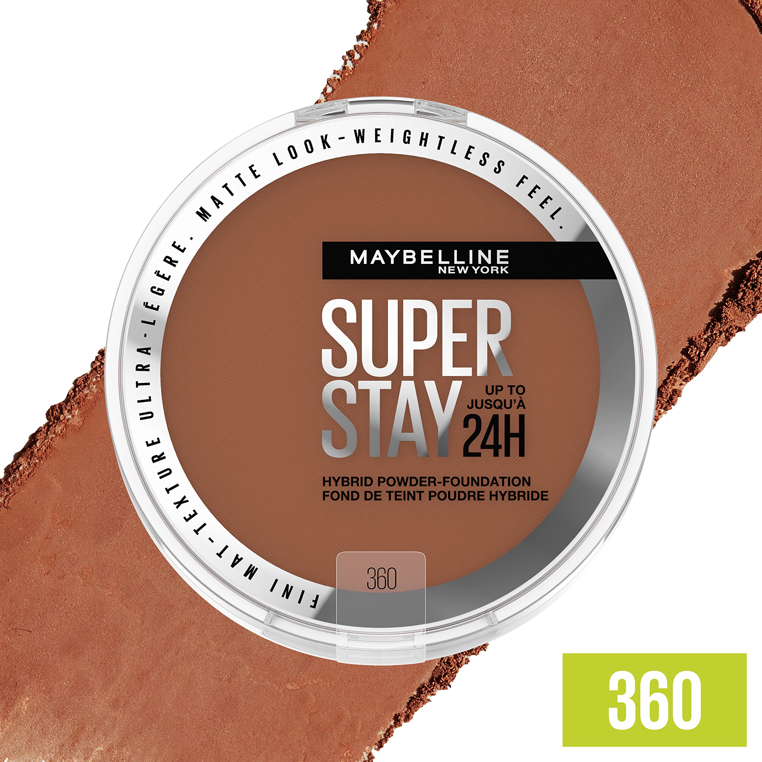 Maybelline finition matte 24h: tenue longue durée sans brillance.