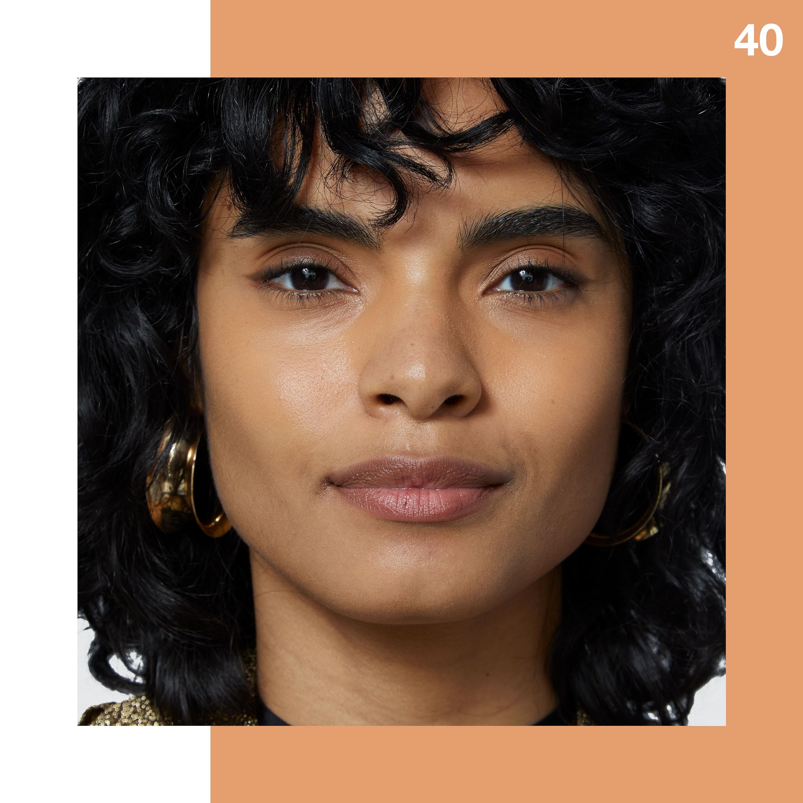 Swatch de la teinte Caramel montrant la couvrance sur peau.