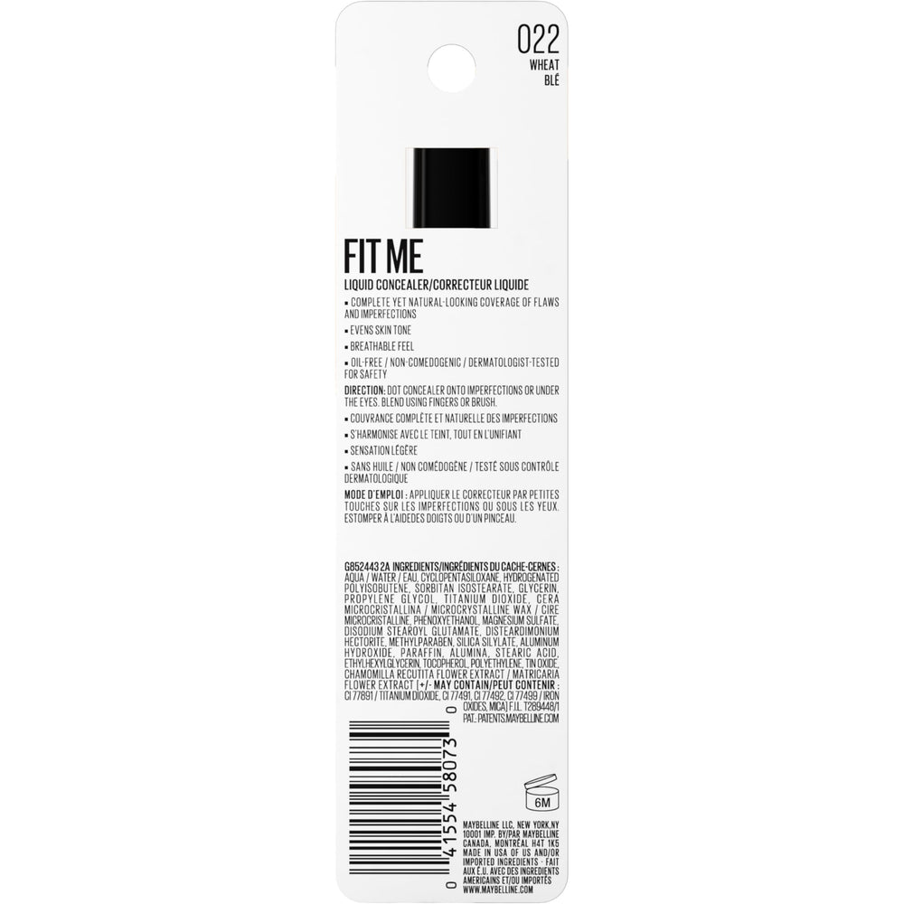 Maybelline Fit Me Concealer, application quotidienne rapide et naturelle.