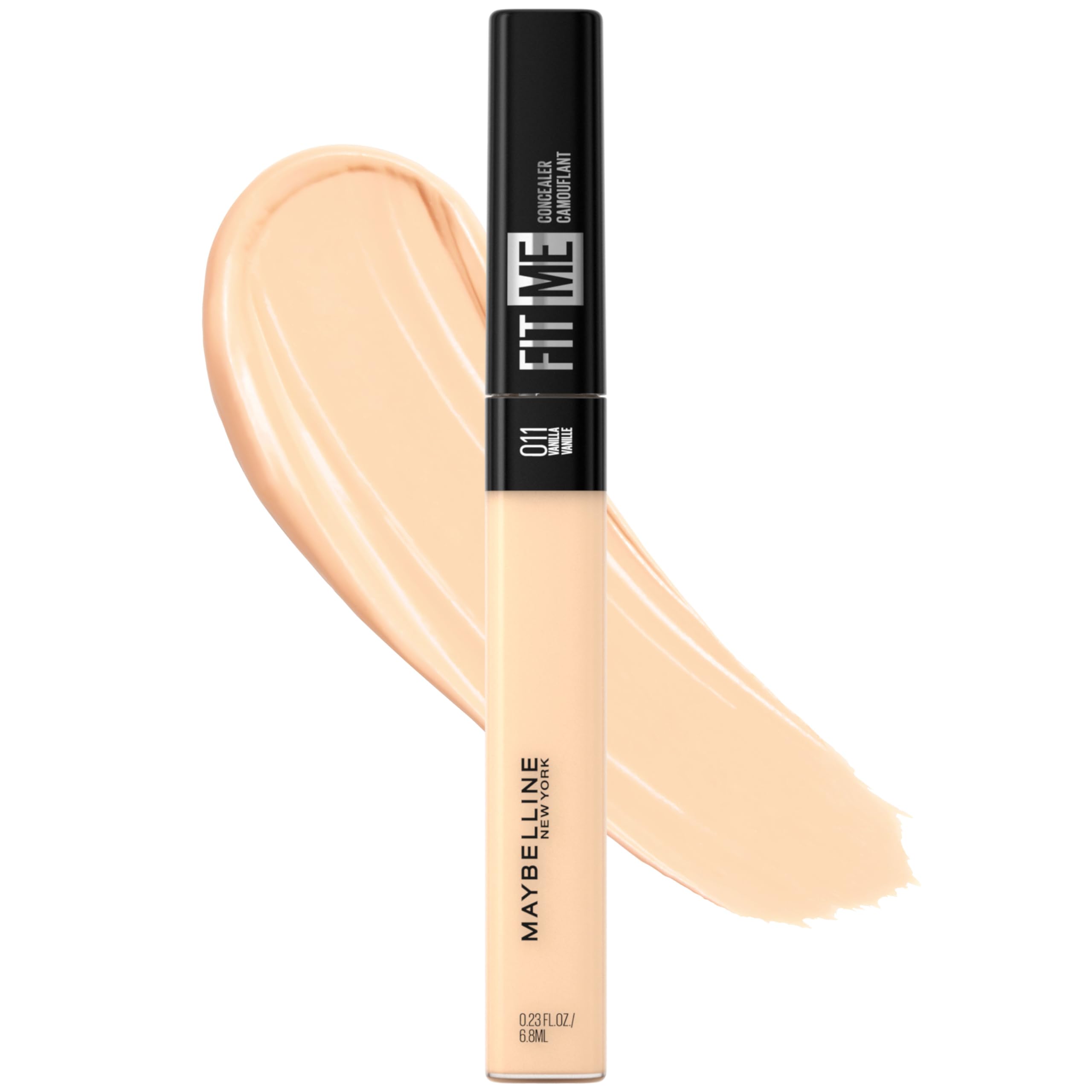 Maybelline Fit Me Concealer – emballage vanille, couvrance naturelle sur le teint