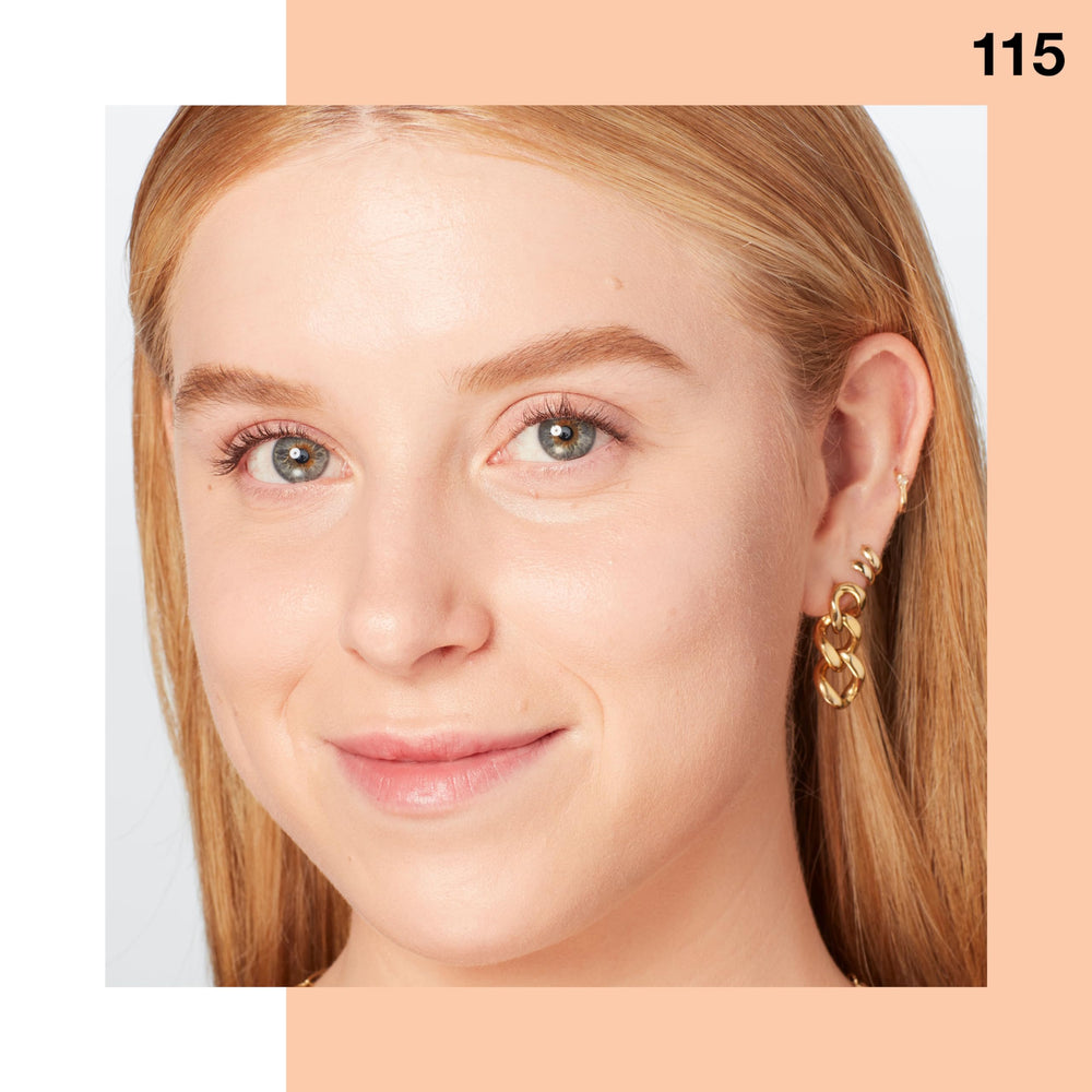 Maybelline Fit Me Dewy et Smooth, fond non comédogène testé dermatologiquement, idéal pour un look naturel.