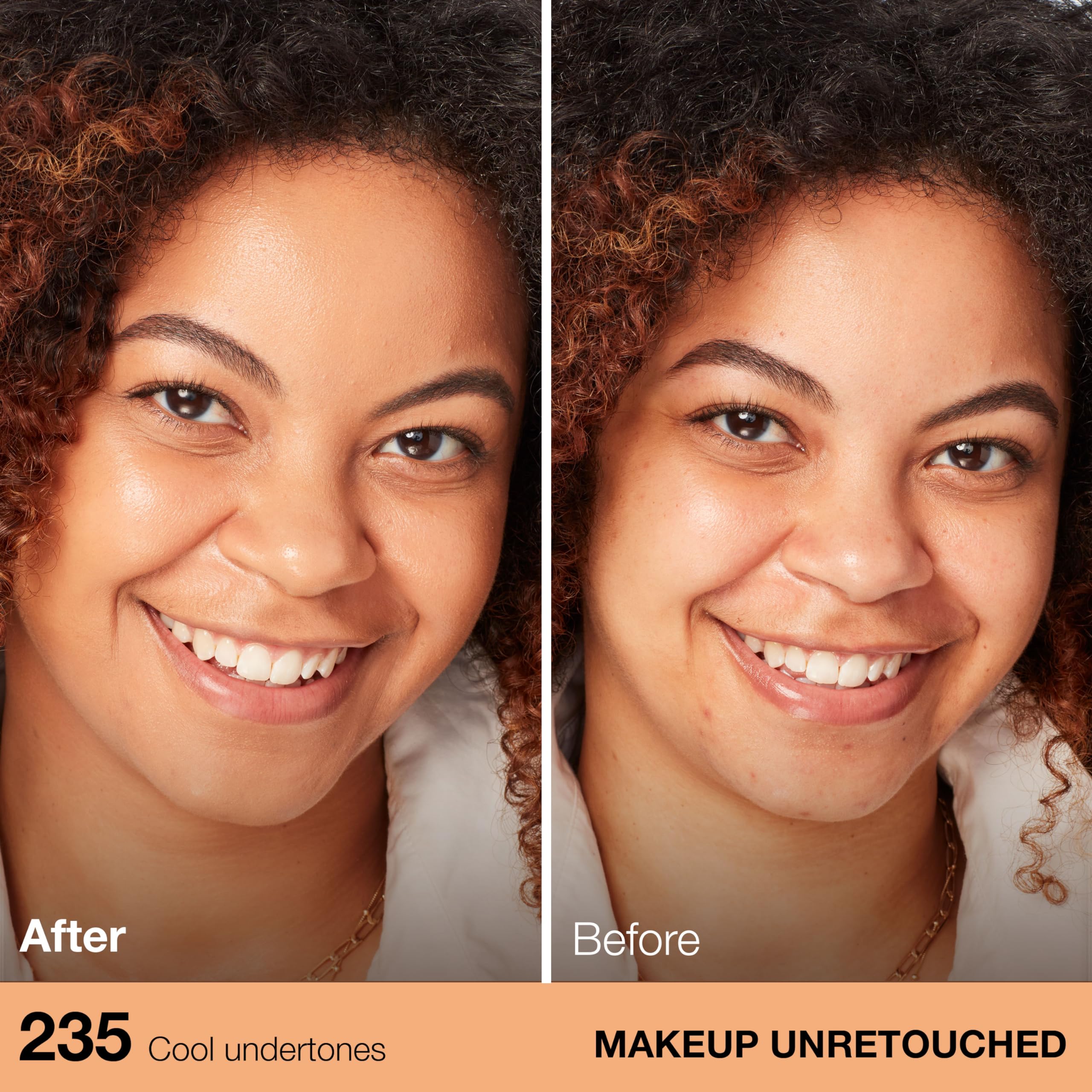 Maybelline Fit Me Dewy + Smooth : teinte Pure Beige adaptée à diverses carnations.
