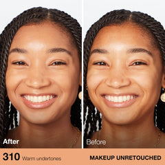 Maybelline Fit Me application sur peau, résultat uniforme et naturel.
