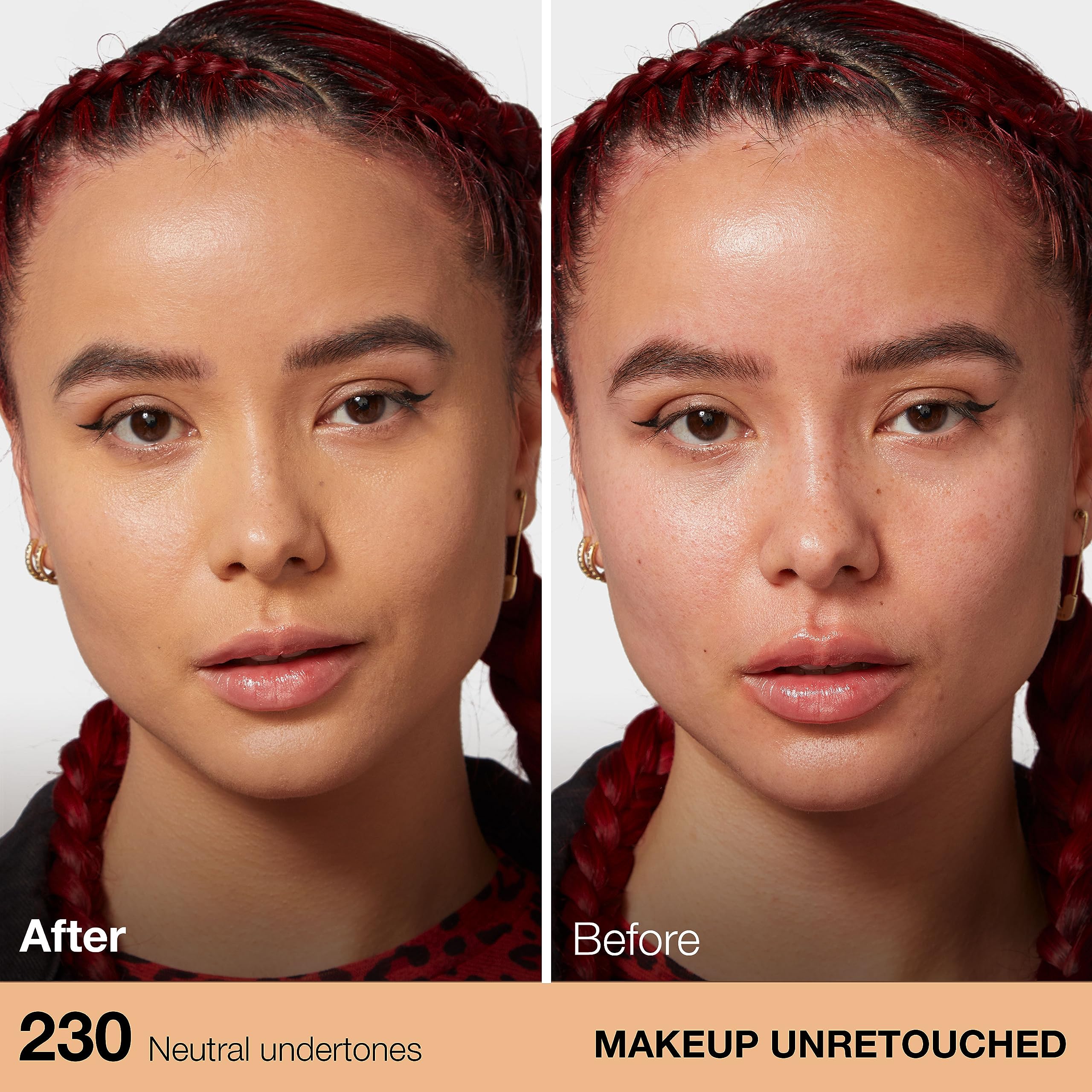 Maybelline Fit Me Matte + Poreless, application-doigts, texture légère modulable.