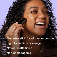 Maybelline Fit Me Stick Texture glisse et donne une poudre mate.
