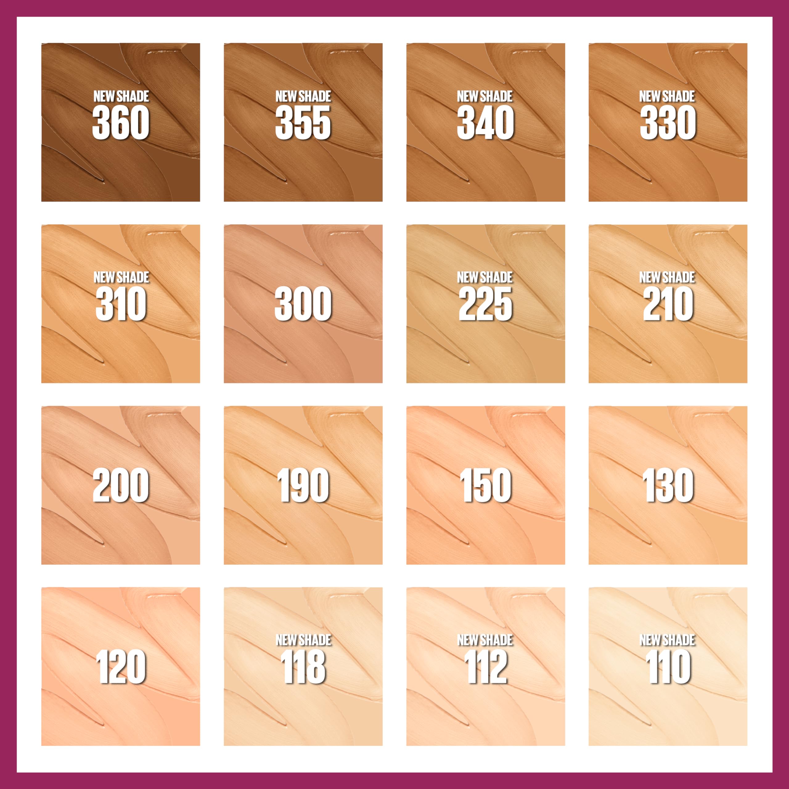 Texture naturelle et couverture moyenne du fond Maybelline pour un teint homogène.