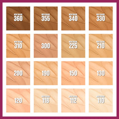 Texture naturelle et couverture moyenne du fond Maybelline pour un teint homogène.