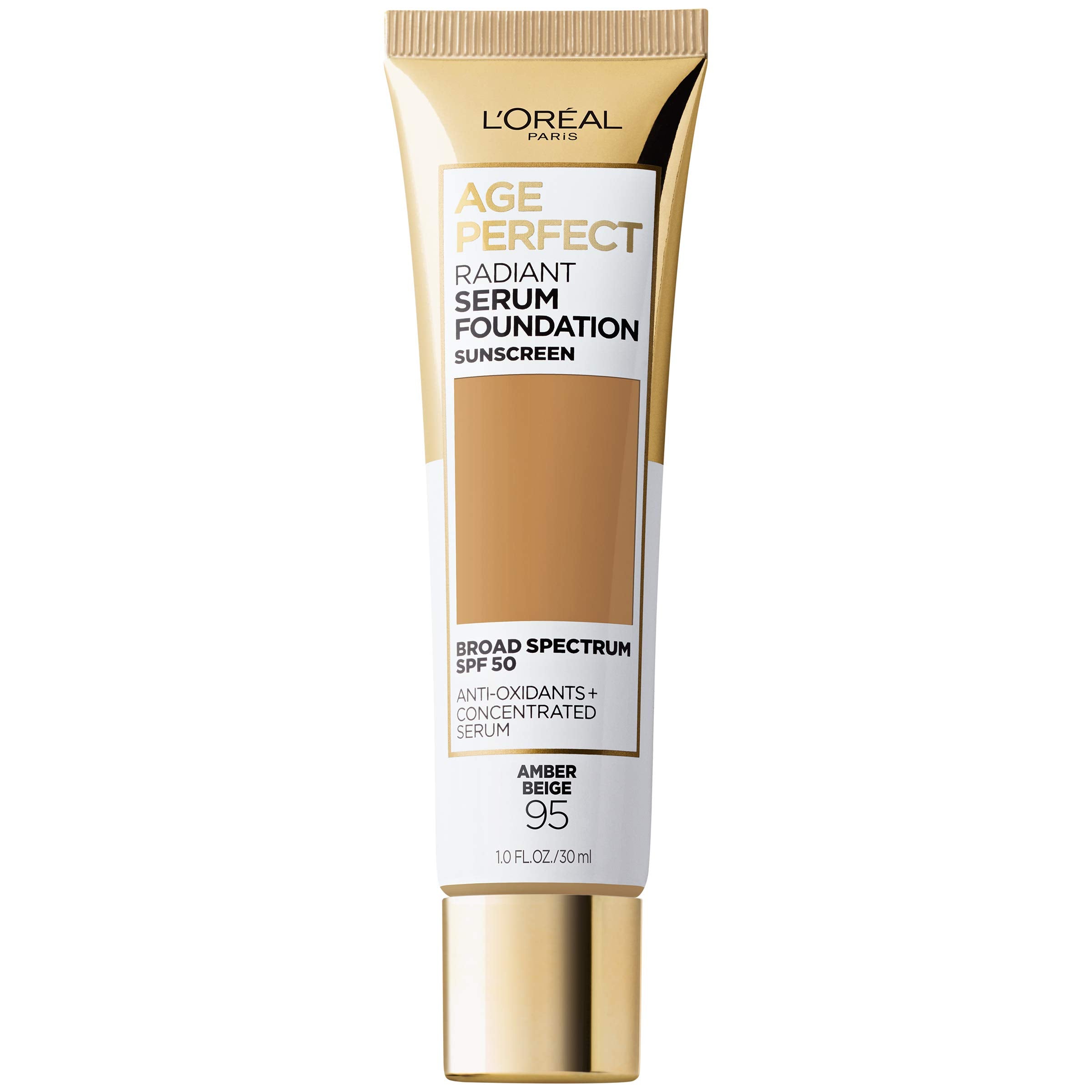 Maybelline fond teint sérum lumineux Amber Beige, bouteille présente, hydratation durable et éclat naturel.