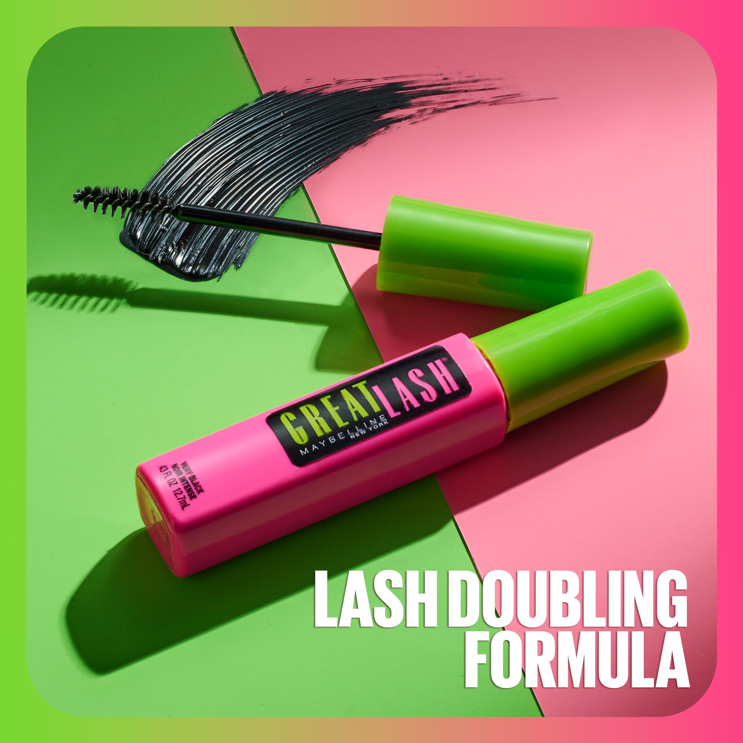 MAYBELLINE Great Lash Waterproof Mascara, application fluide pour un fini net.