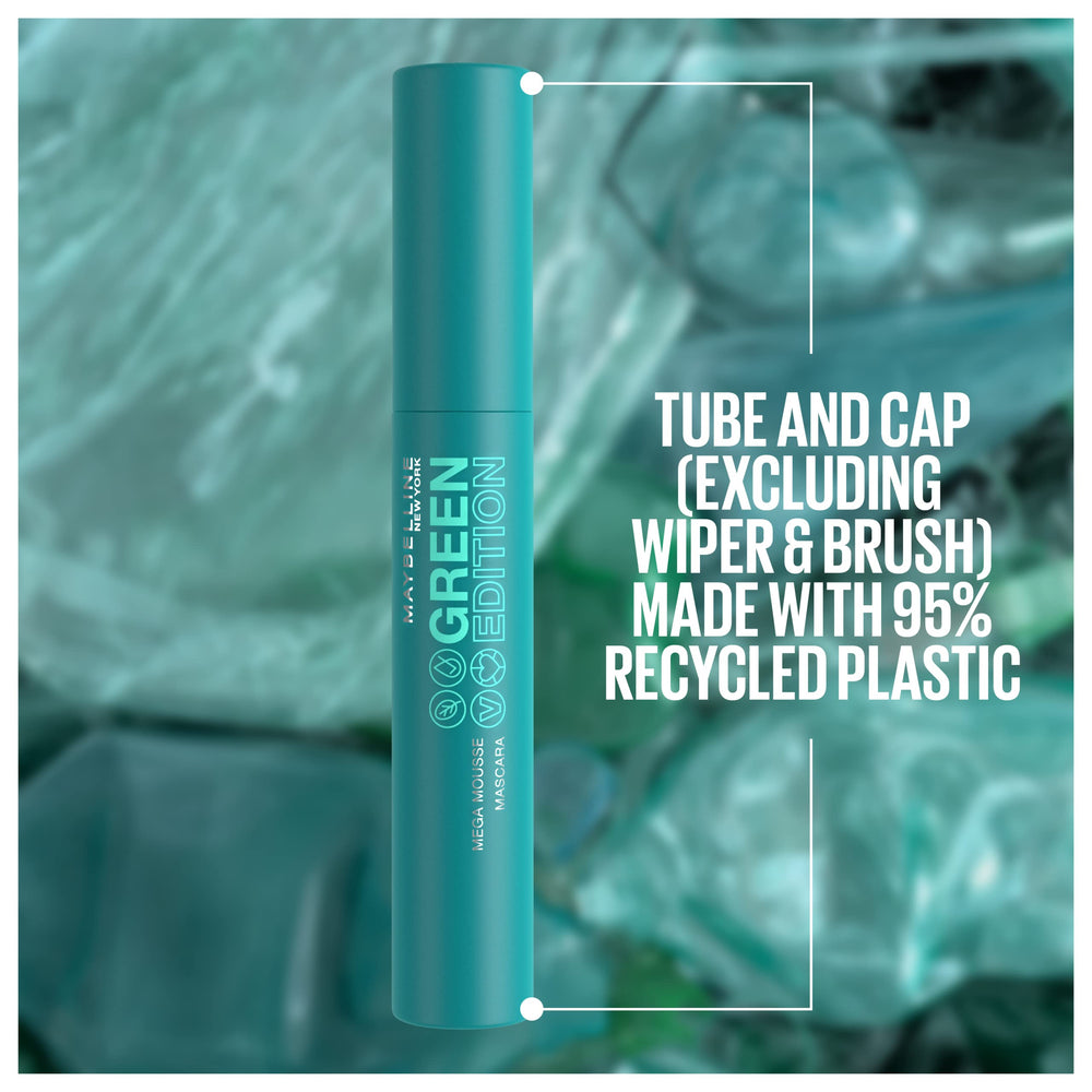 Maybelline Green Edition packaging made with recycled materials.
