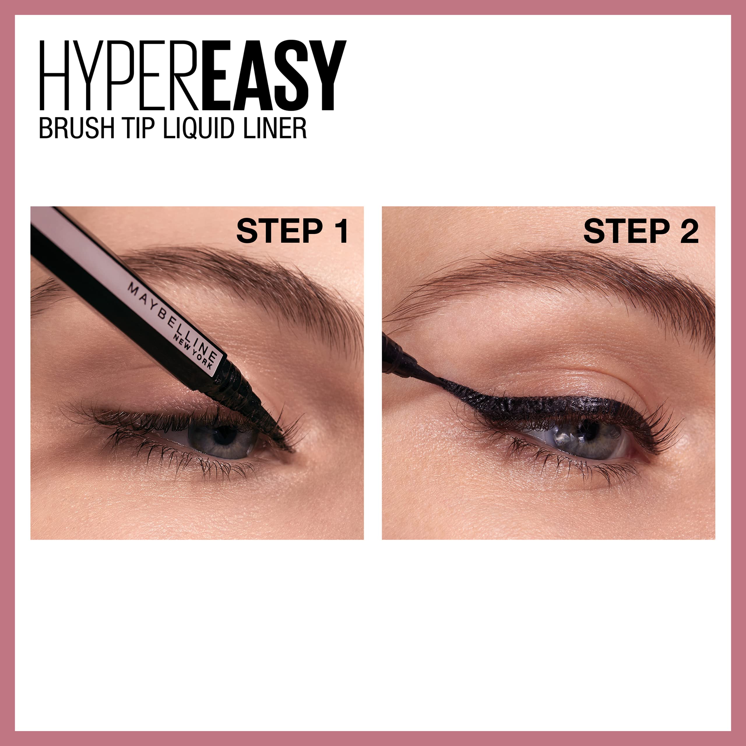 MAYBELLINE Hyper Easy Eyeliner propose un fini satin profond et durable.