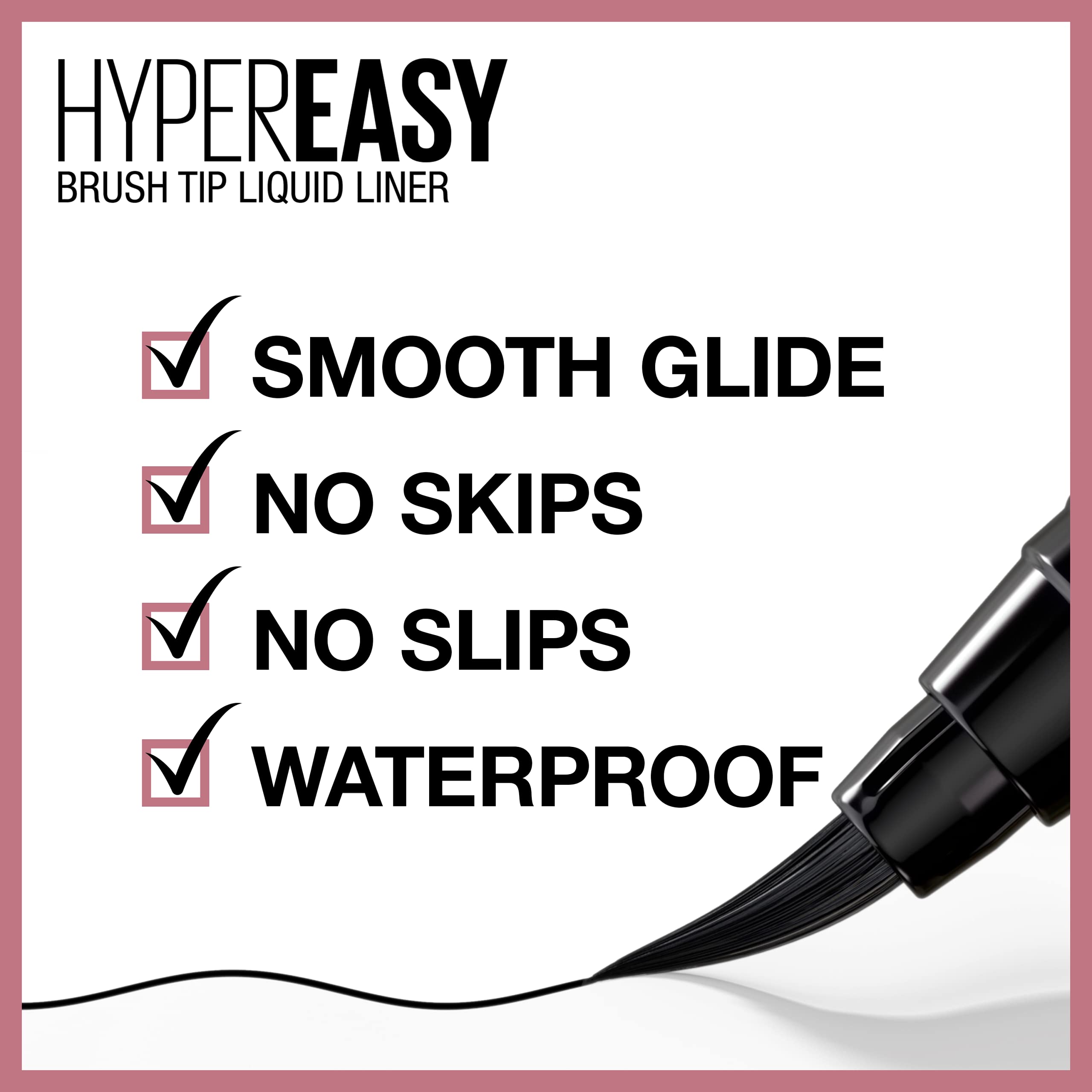 MAYBELLINE Hyper Easy Eyeliner avec poignée hexagonale assure une application stable.