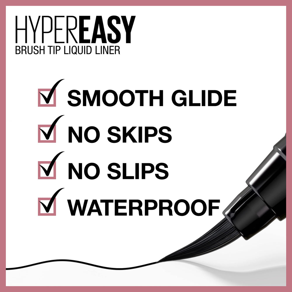 Maybelline Hyper Easy Liquid Pen — teinte Pitch Black pour un regard profond