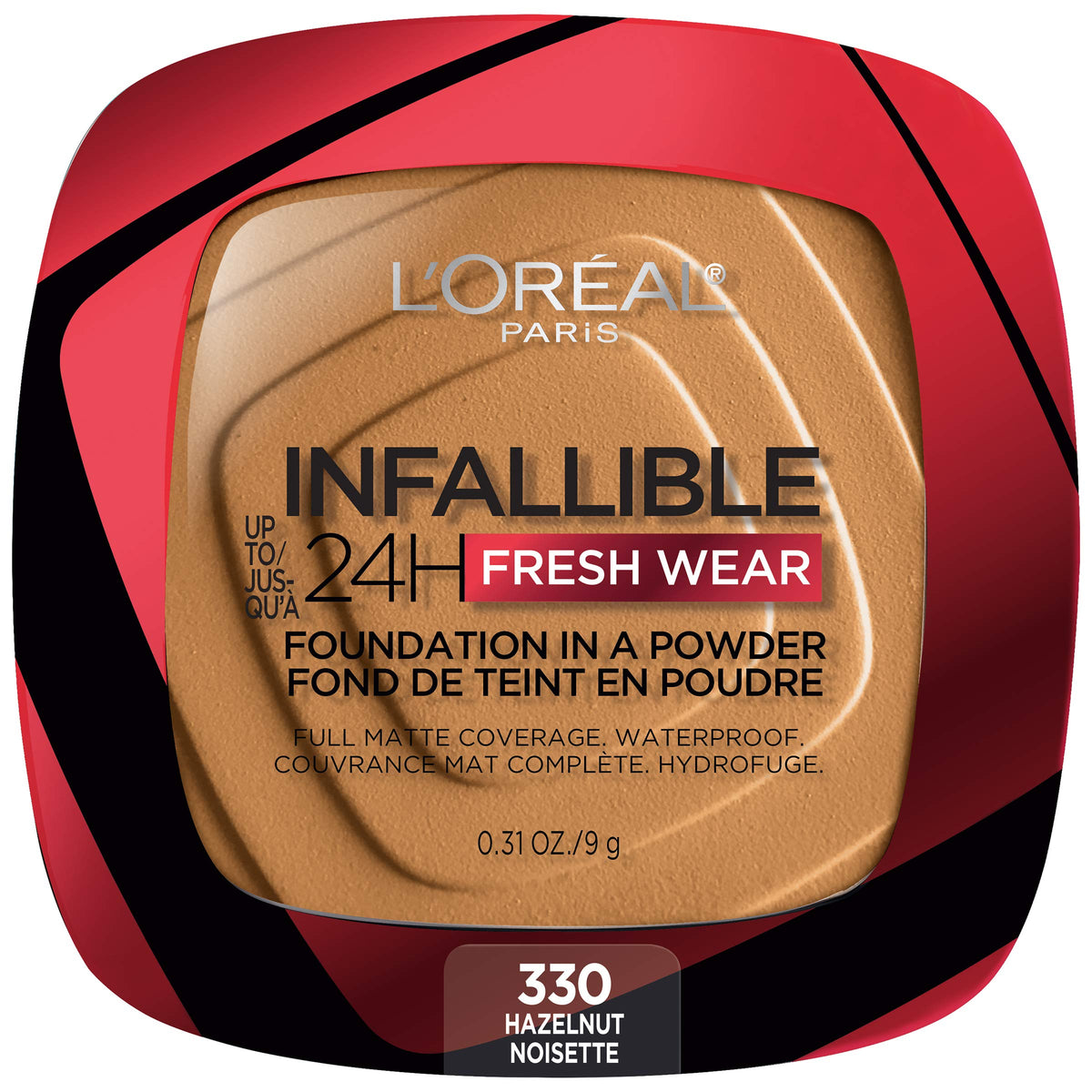 Maybelline Infallible fond de teint en poudre pour une application légère et couvrante.