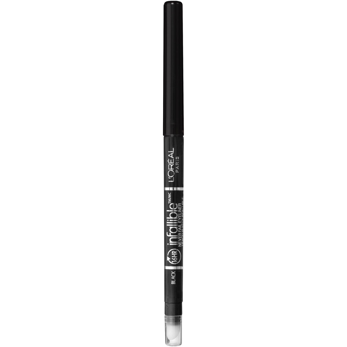 Maybelline Infallible Never Fail – crayon yeux mécanique avec affûteur intégré pour pointe nette