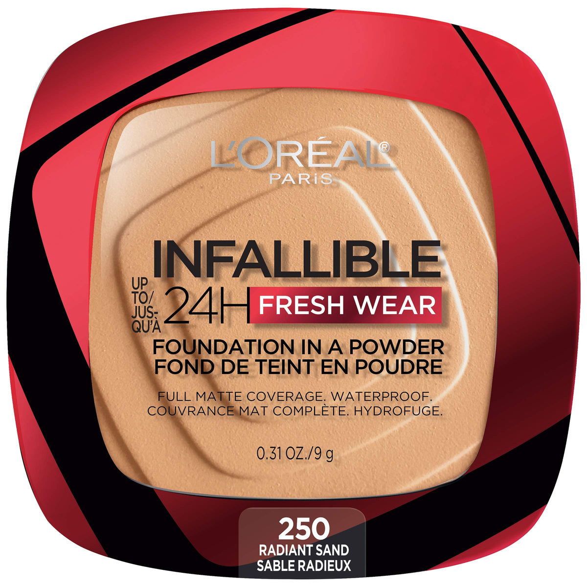 Maybelline Infallible en poudre, texture légère, couvrance naturelle et durable.