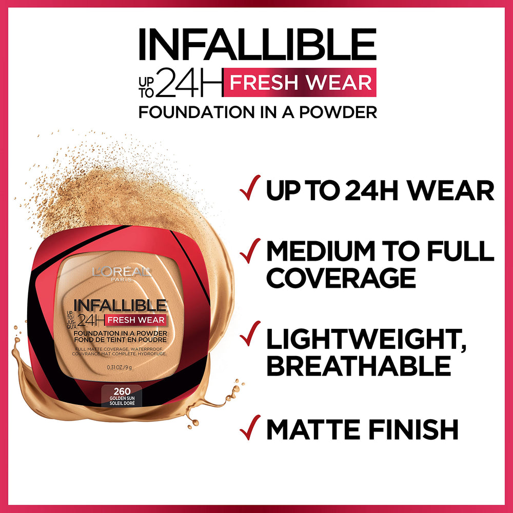 Maybelline Infallible, couleur fidèle, sans transfert sur la peau.