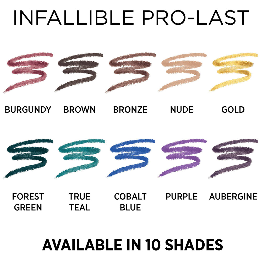 Maybelline Infallible Pro-Last crayon yeux: différents rendus et intenses
