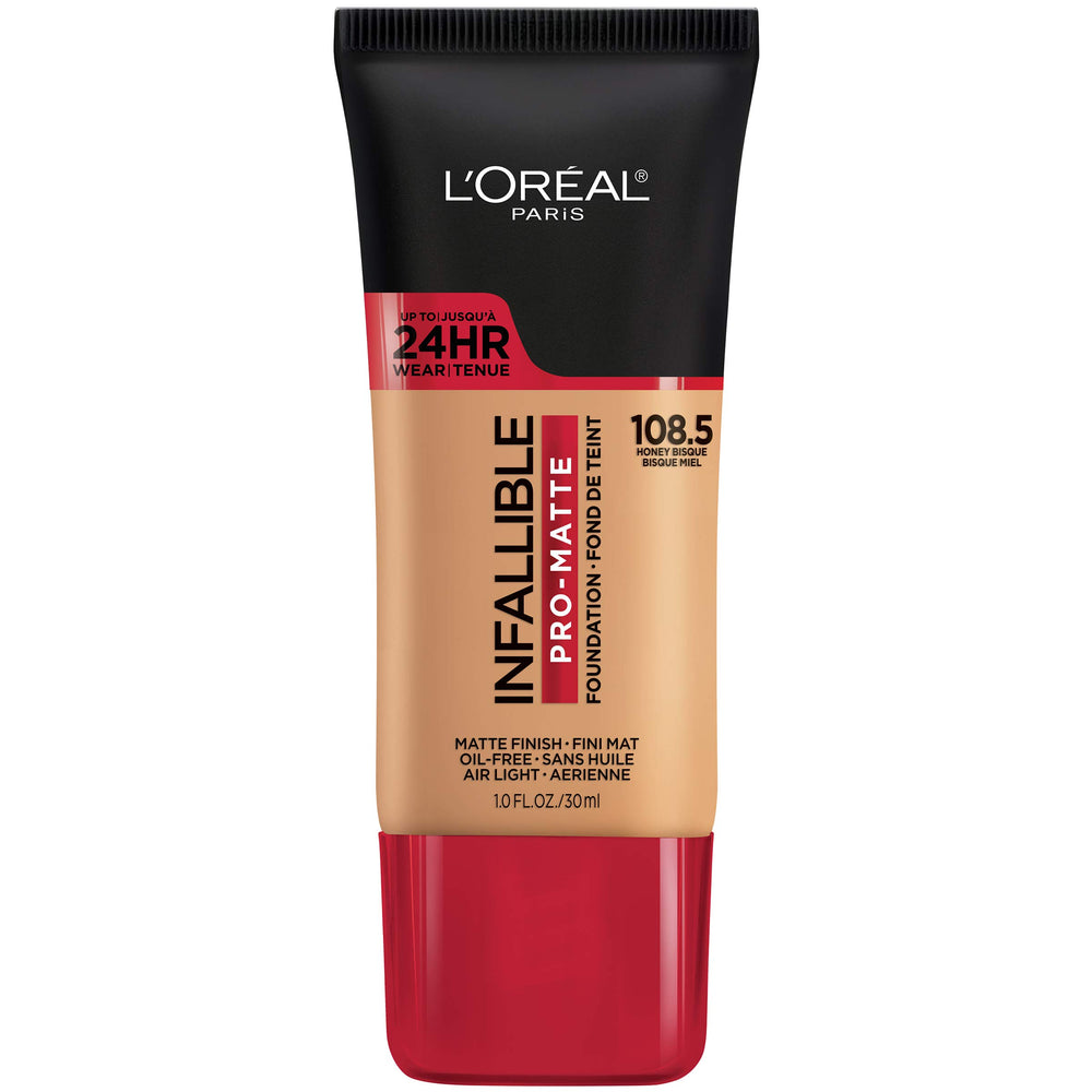 Maybelline Infallible Pro-Matte fluide, flacon, fini demi-matte durable toute la journée.