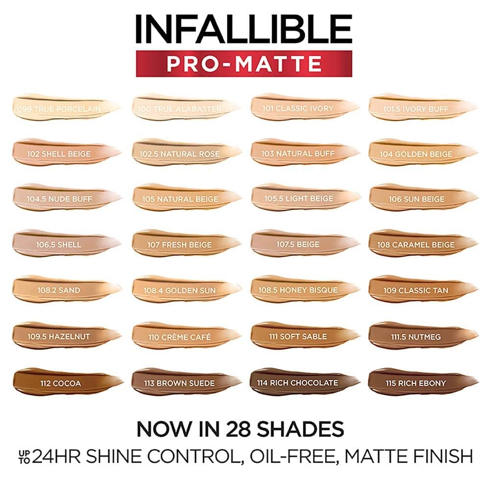 Application précise au centre du visage avec Maybelline Infallible Pro-Matte.