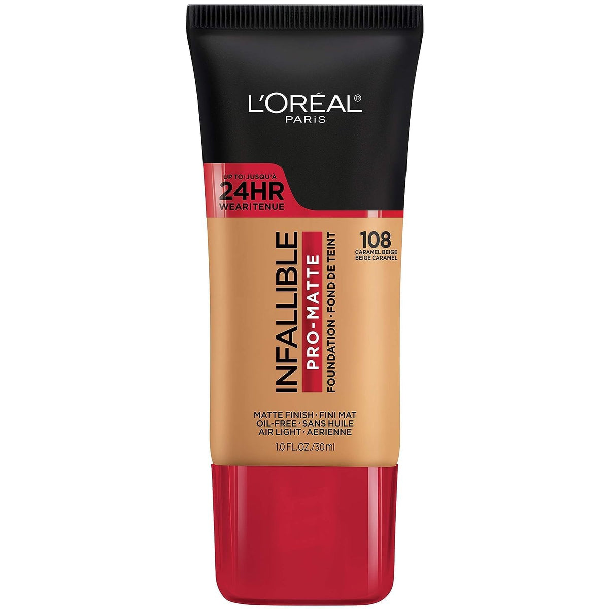 Maybelline Infallible Pro-Matte Foundation : bouteille avec fini durable demi-mat.