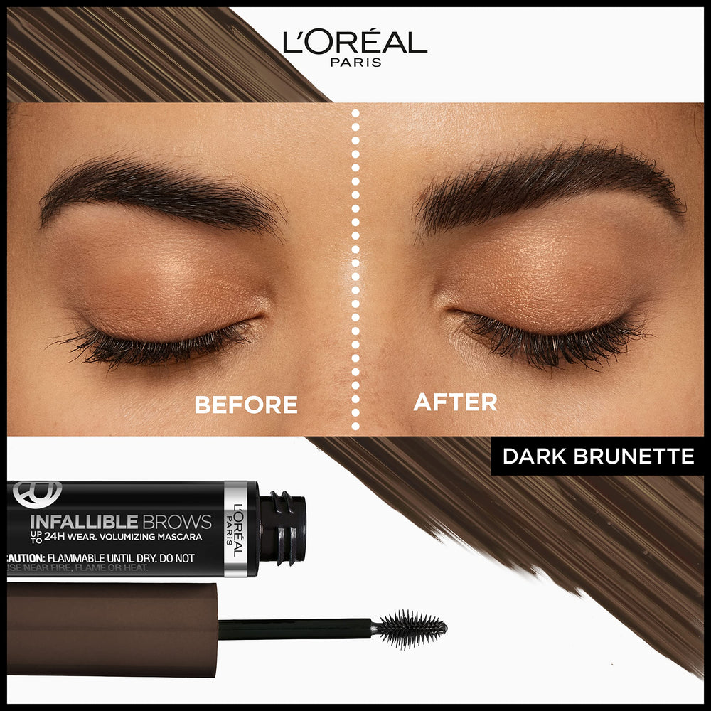 Maybelline Infallible sourcils mascara volume 24h: brosse 3D micro-grip pour densifier.