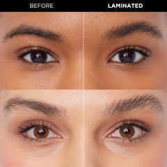 Application précise avec l'applicateur incliné pour chaque sourcil.