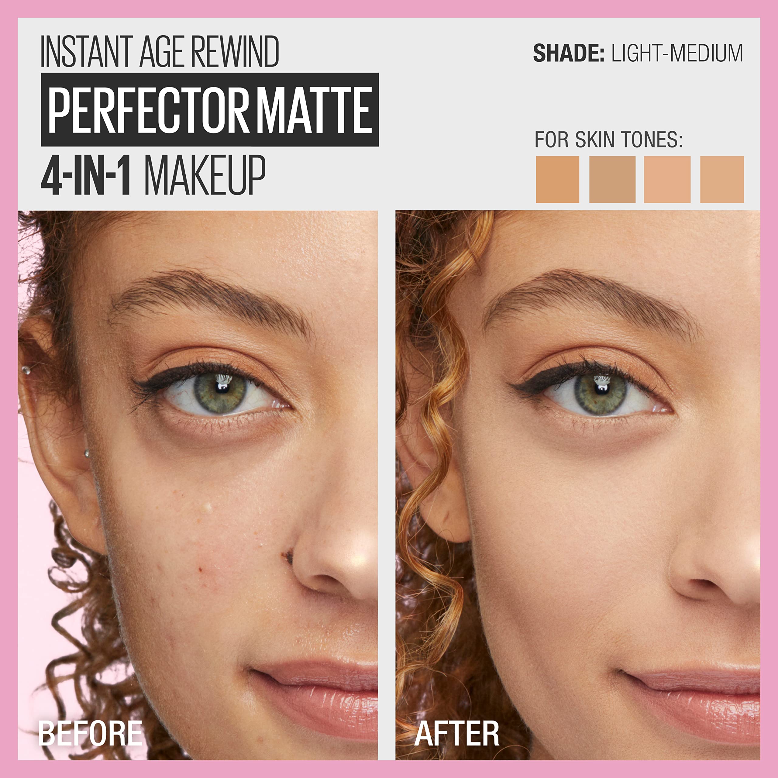 MAYBELLINE Instant Age Rewind 4-en-1 Matte – application au doigt pour effet léger et naturel