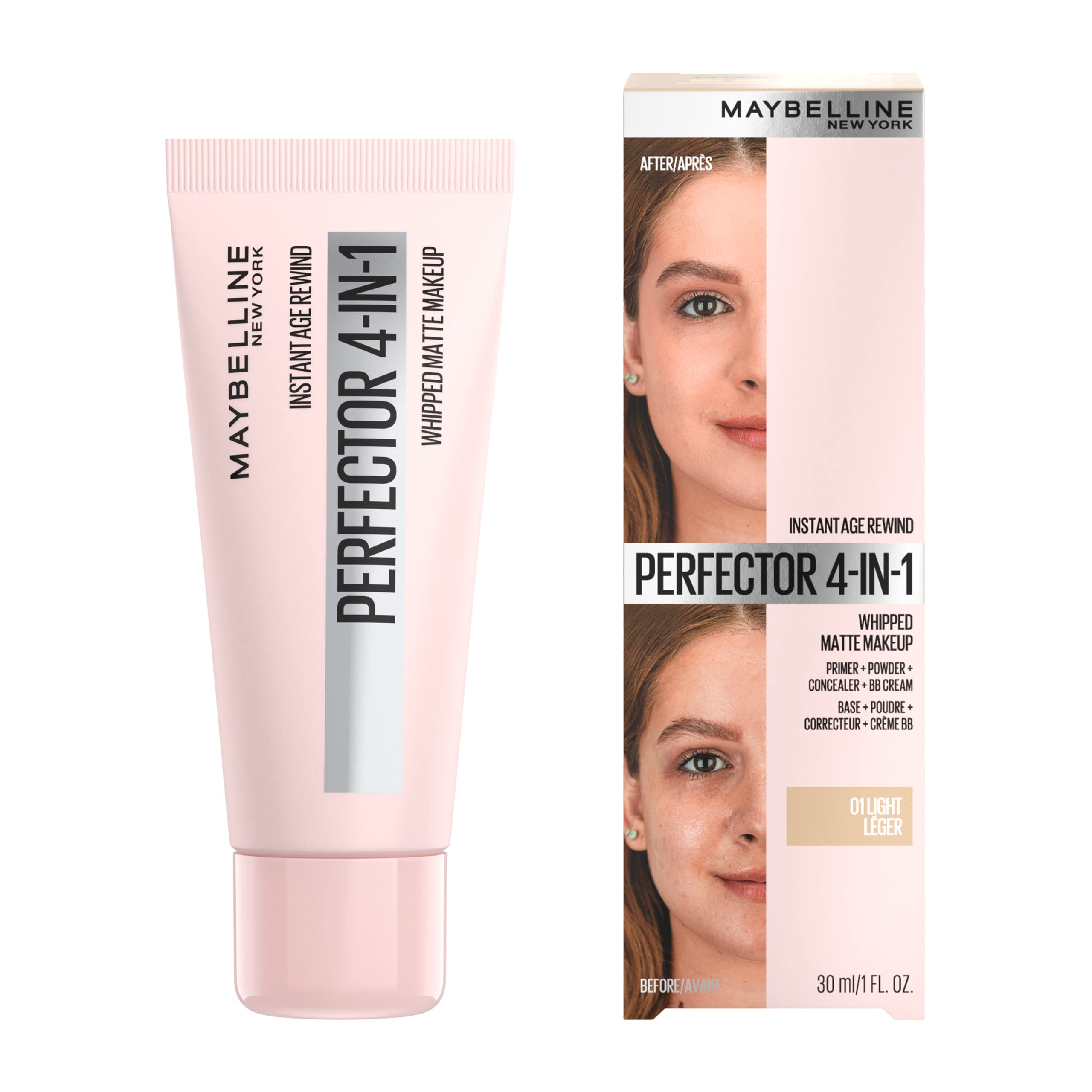 Maybelline Instant Age Rewind 4-en-1 Matte floute les pores pour une peau plus lisse.