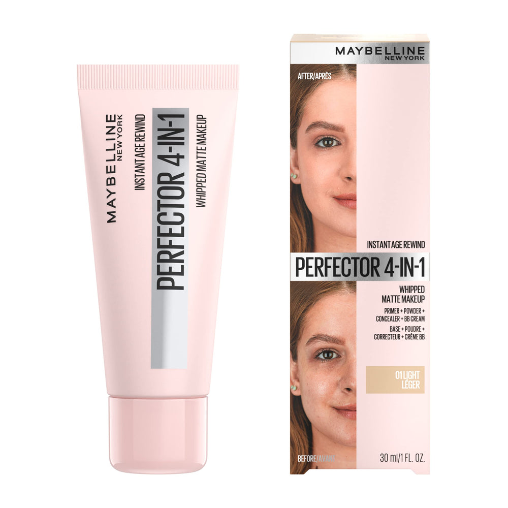 Maybelline Instant Age Rewind 4-en-1 Matte floute les pores pour une peau plus lisse.
