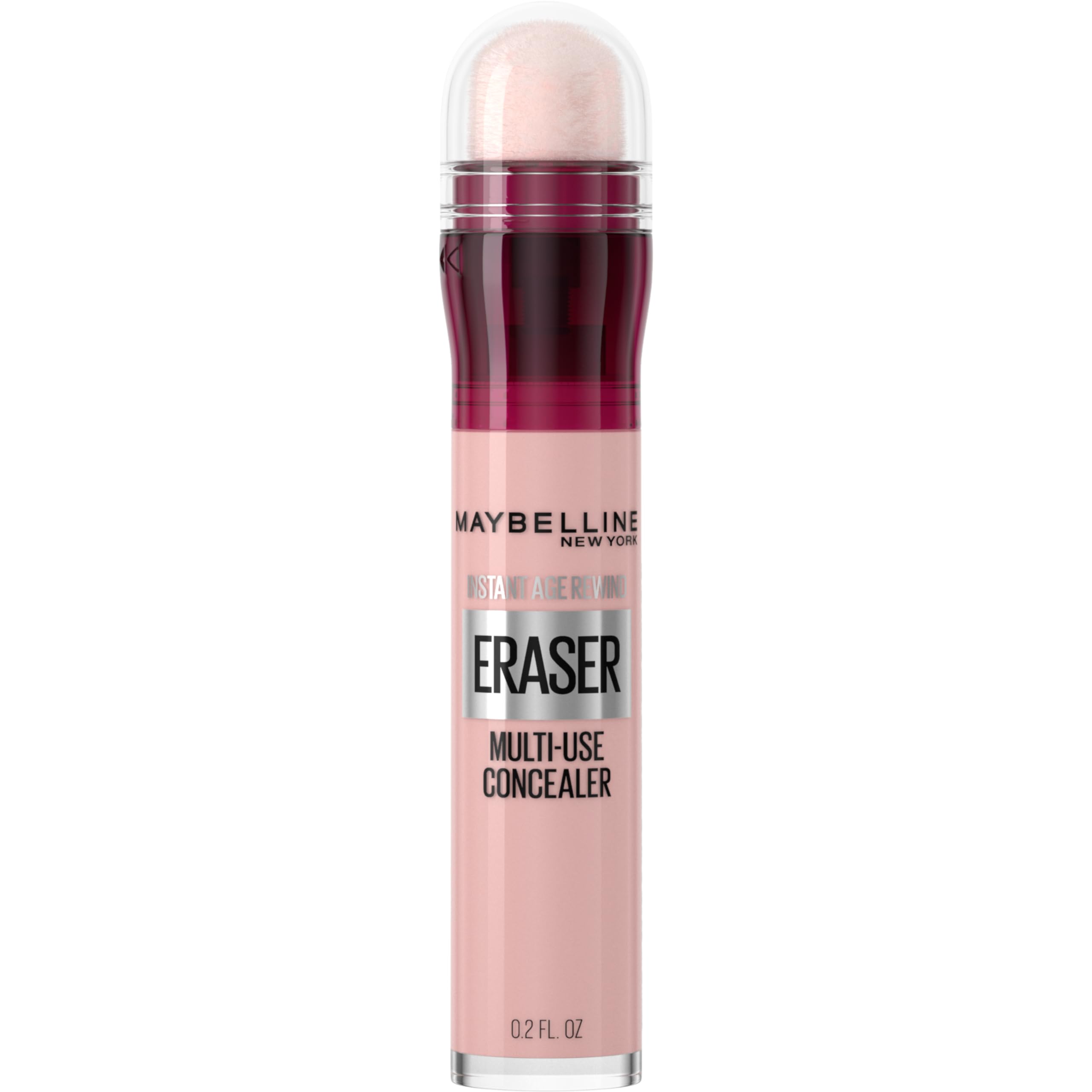 Maybelline Instant Age Rewind concealer avec applicateur visible, application précise.