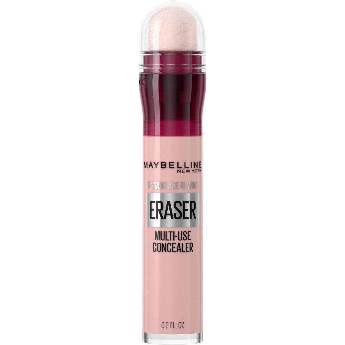 Maybelline Instant Age Rewind concealer avec applicateur visible, application précise.