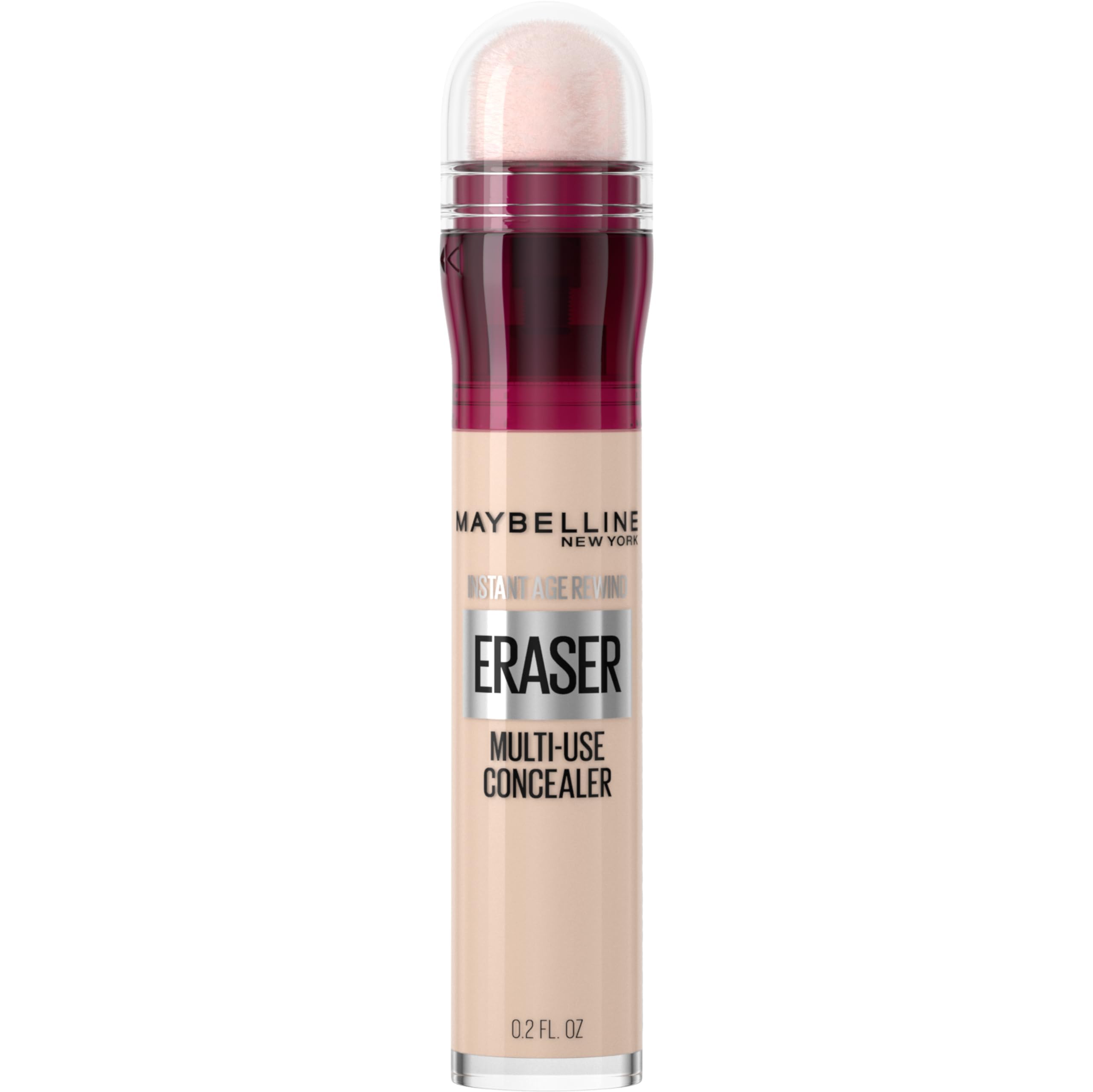 Maybelline Instant Age Rewind: bouteille et eponge pour une application douce autour des yeux