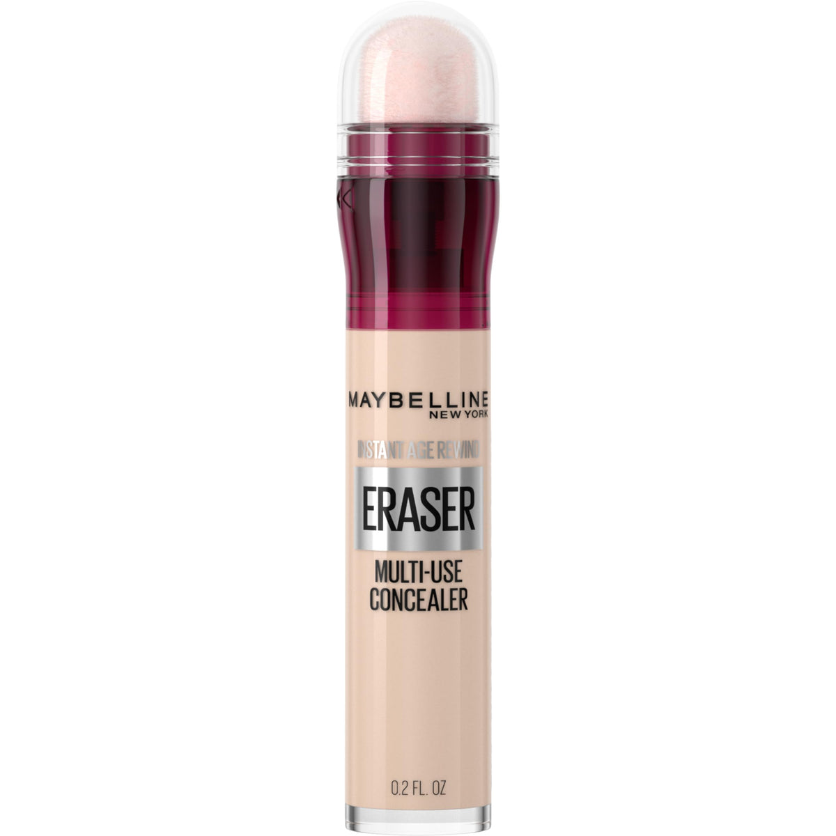 Maybelline Instant Age Rewind: bouteille et eponge pour une application douce autour des yeux
