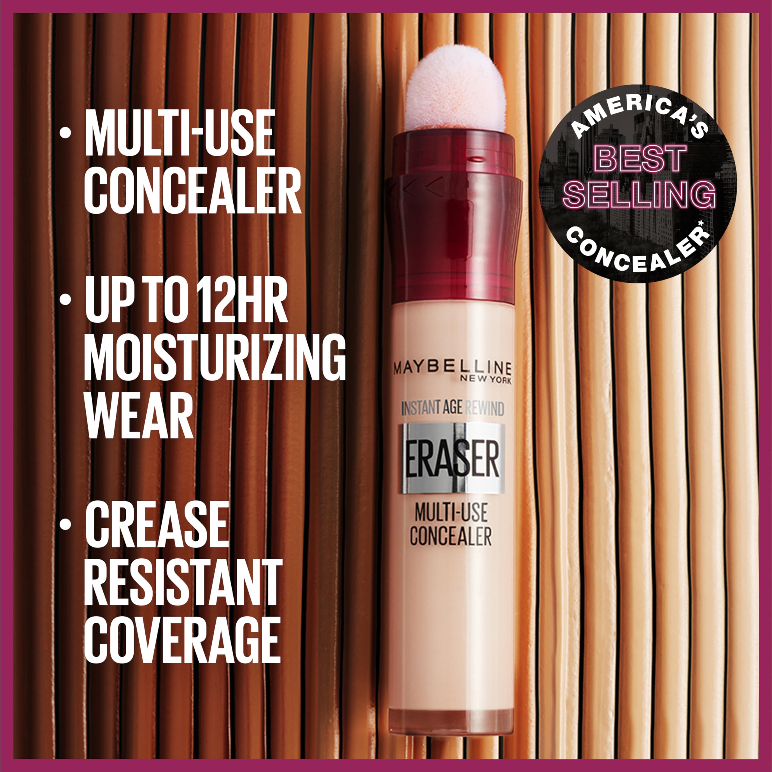 Maybelline Instant Age Rewind, gamme de 12 teintes du clair au foncé.