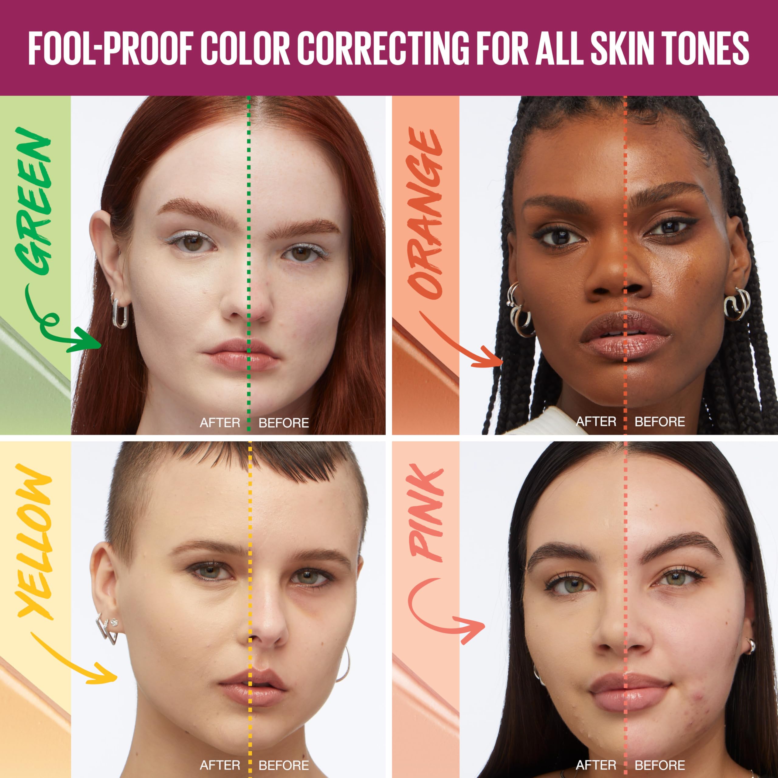 Maybelline Instant Eraser 4 teintes correctrices adaptées aux carnations claires à moyennes