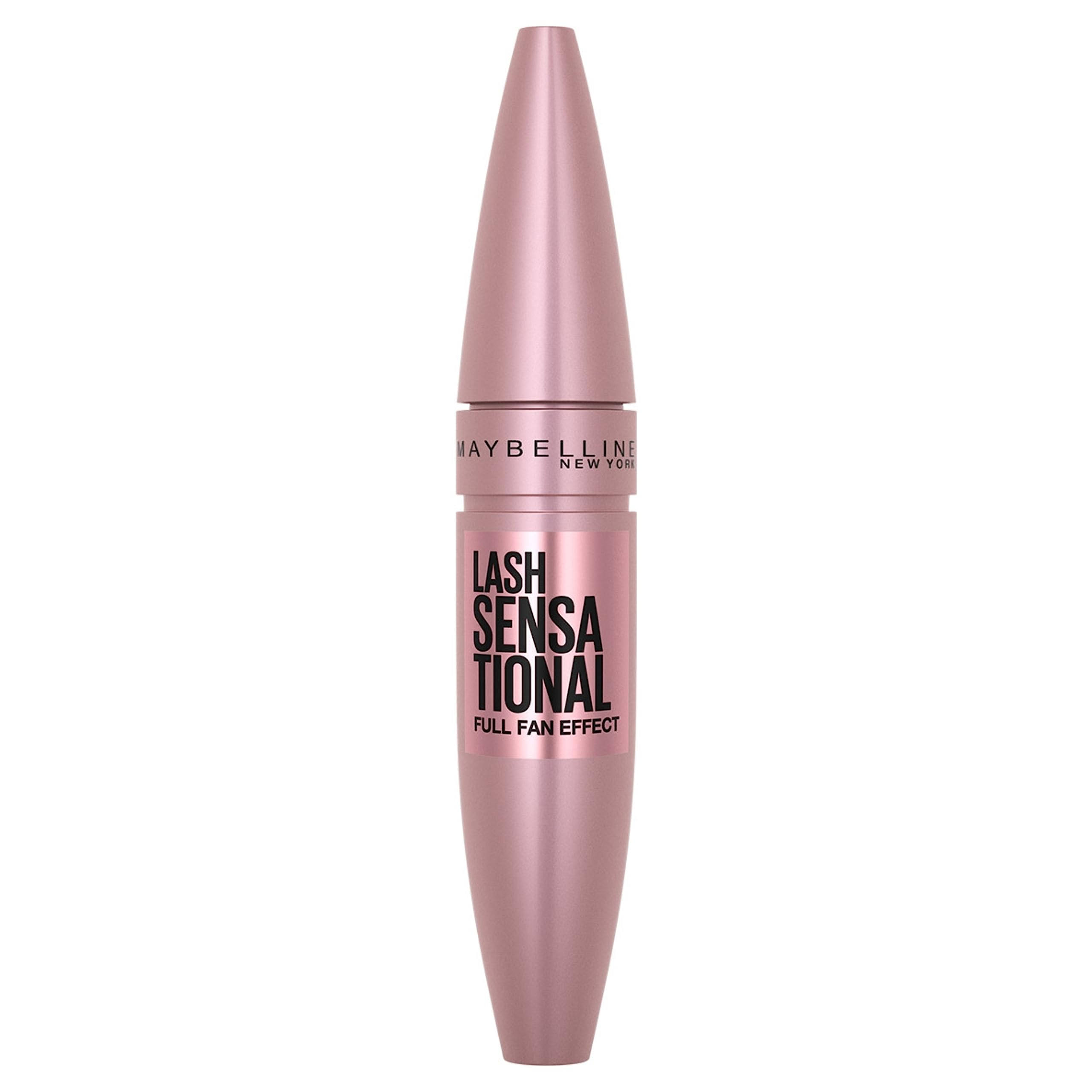 Maybelline Lash Sensational avec brosse exclusive dix couches pour un effet éventail spectaculaire.