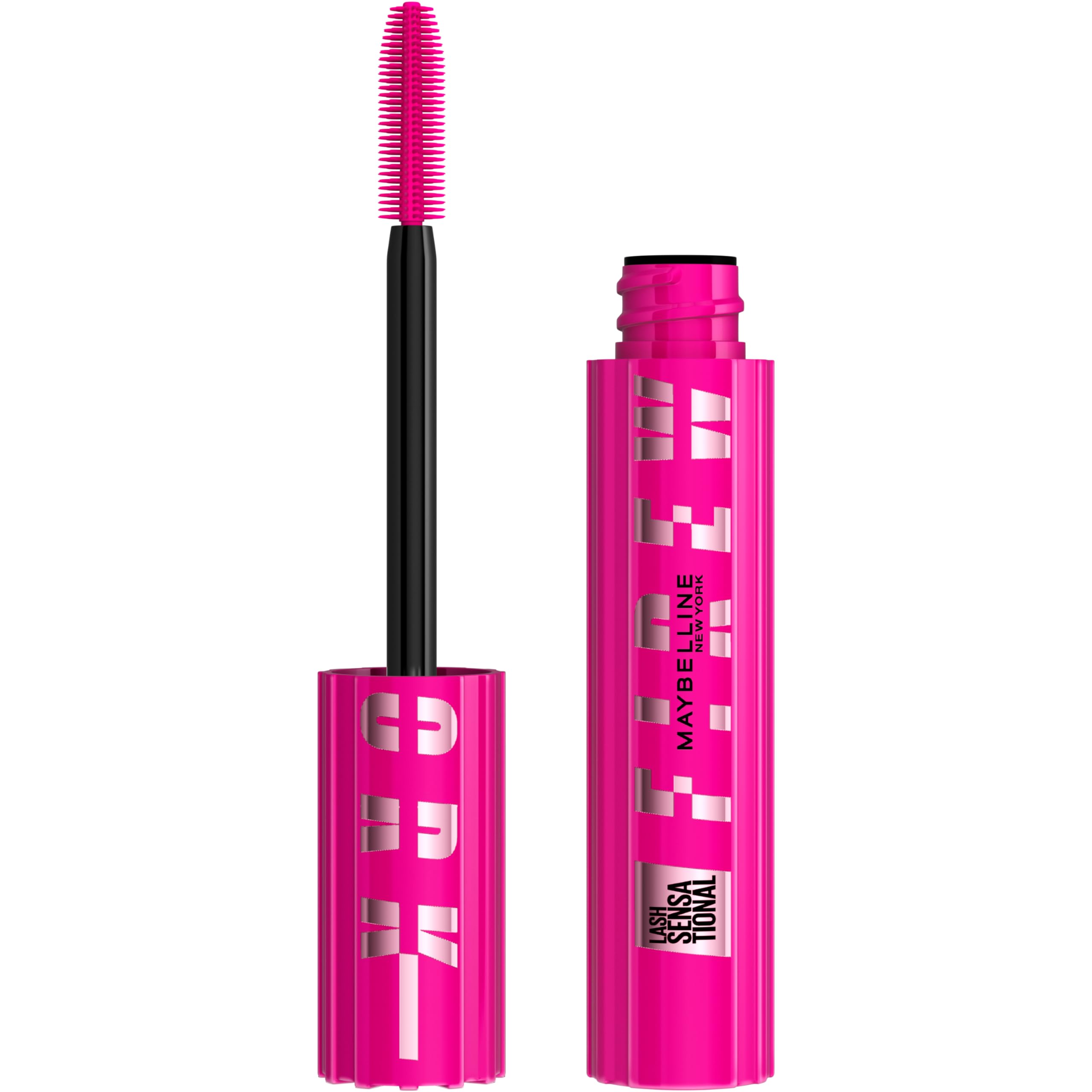 Maybelline Lash Sensational Firework flacon noir intense pour un regard profond et durable.
