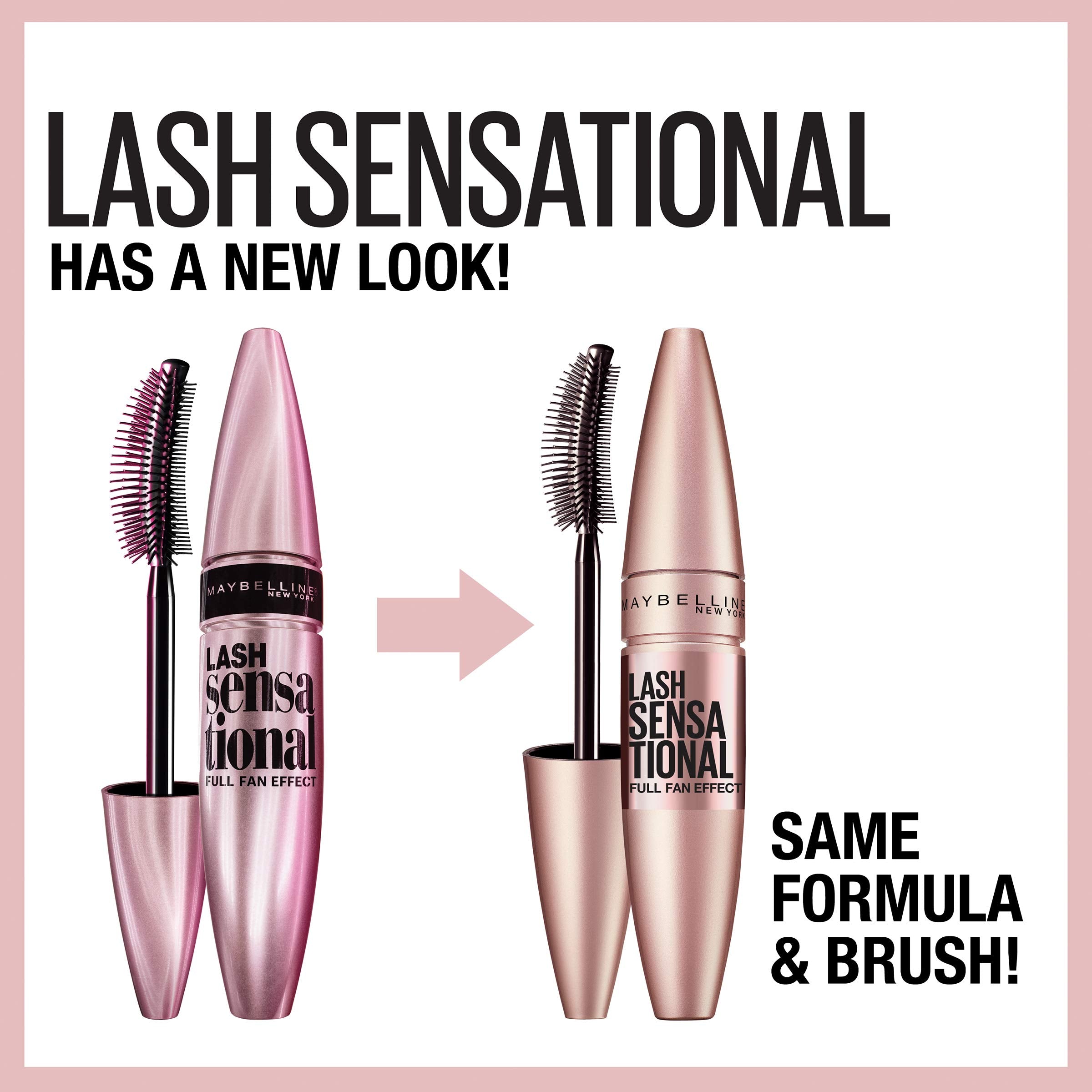 Mascara Maybelline Lash Sensational, application fluide révélant des longueurs visibles.