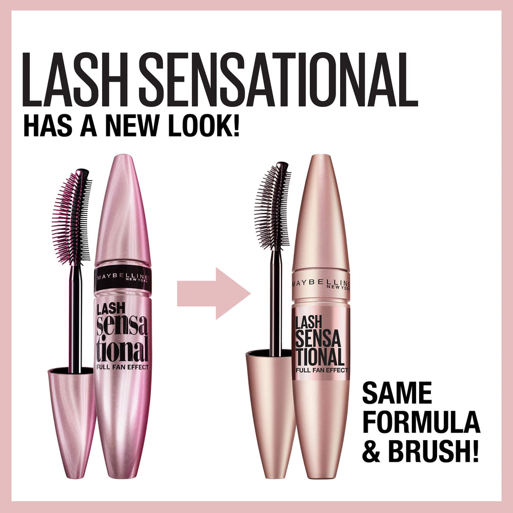 Mascara Maybelline Lash Sensational, application fluide révélant des longueurs visibles.