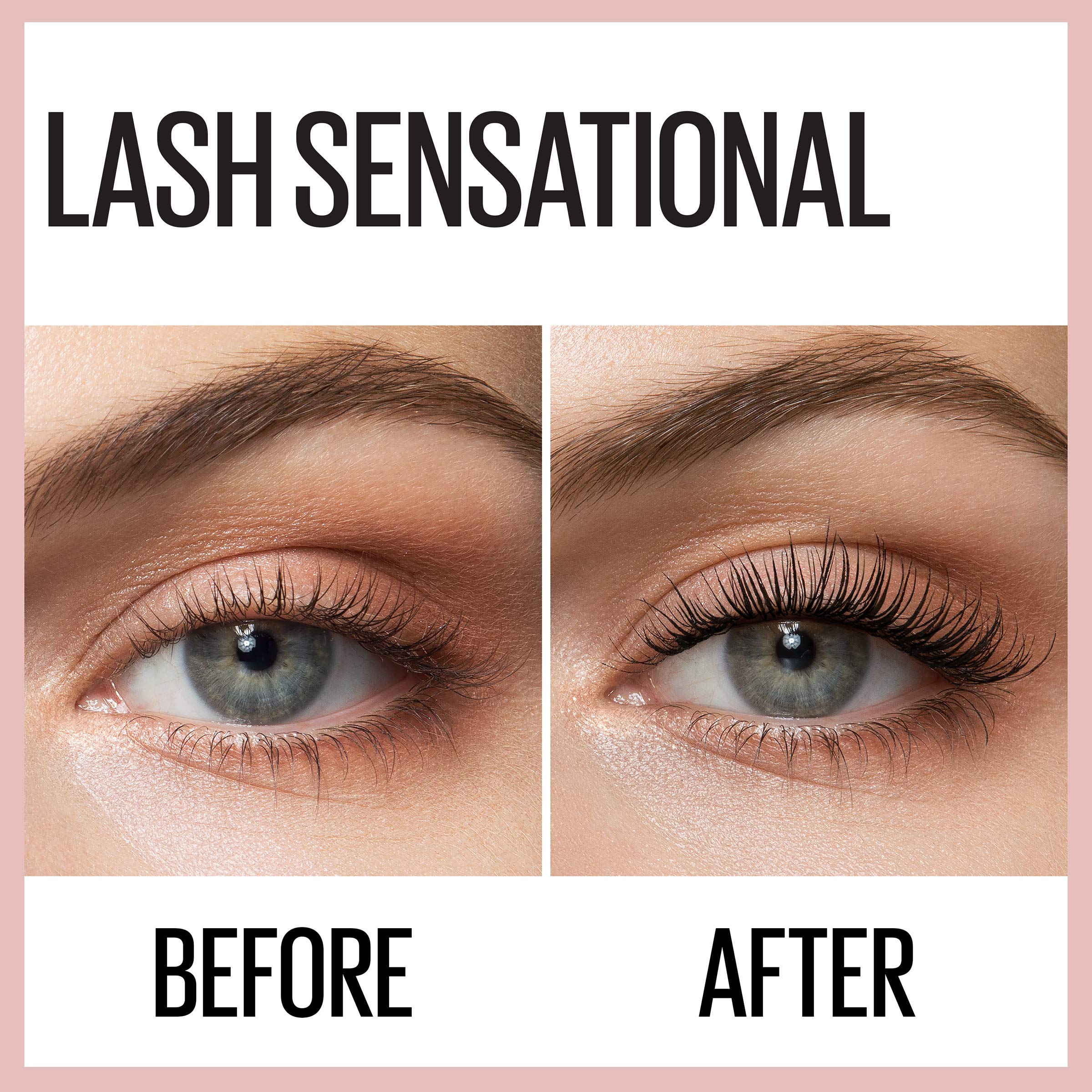Mascara Maybelline Lash Sensational, brosse à dix couches pour un effet fan.